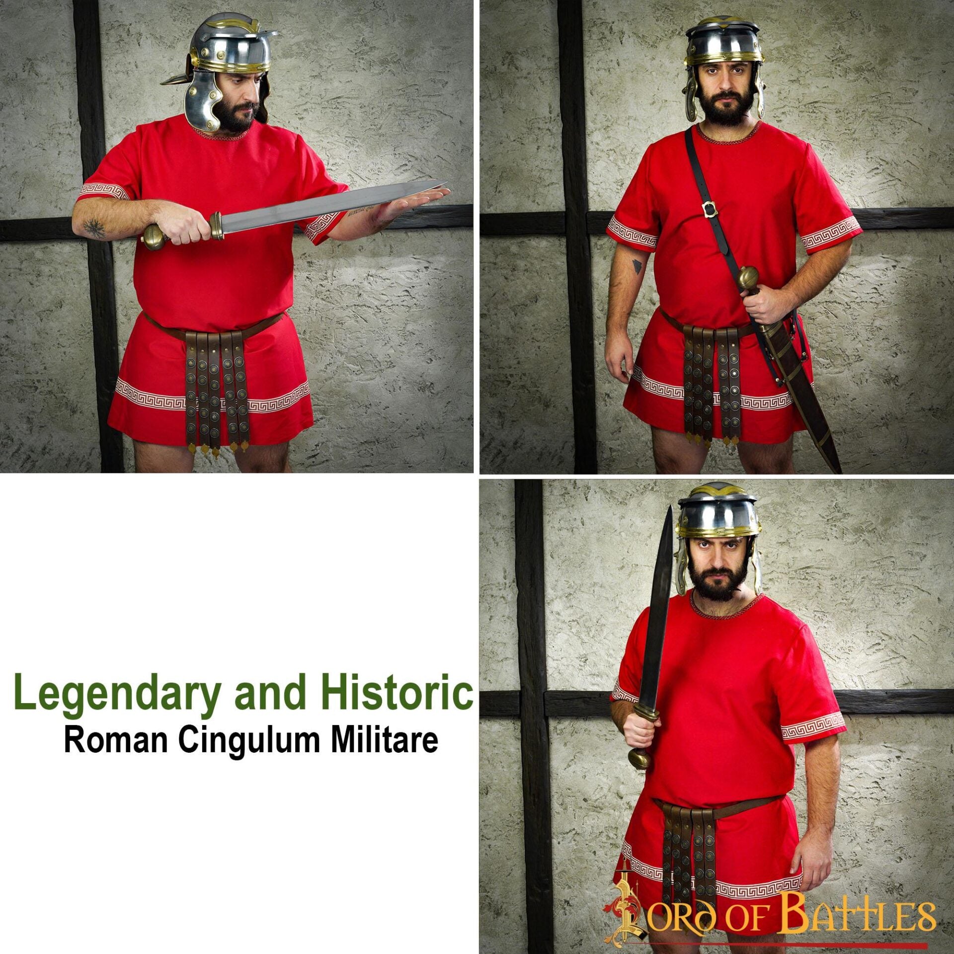 Imagen única de: Cinturón romano decorado - estilo cingulum militare - imagen 4