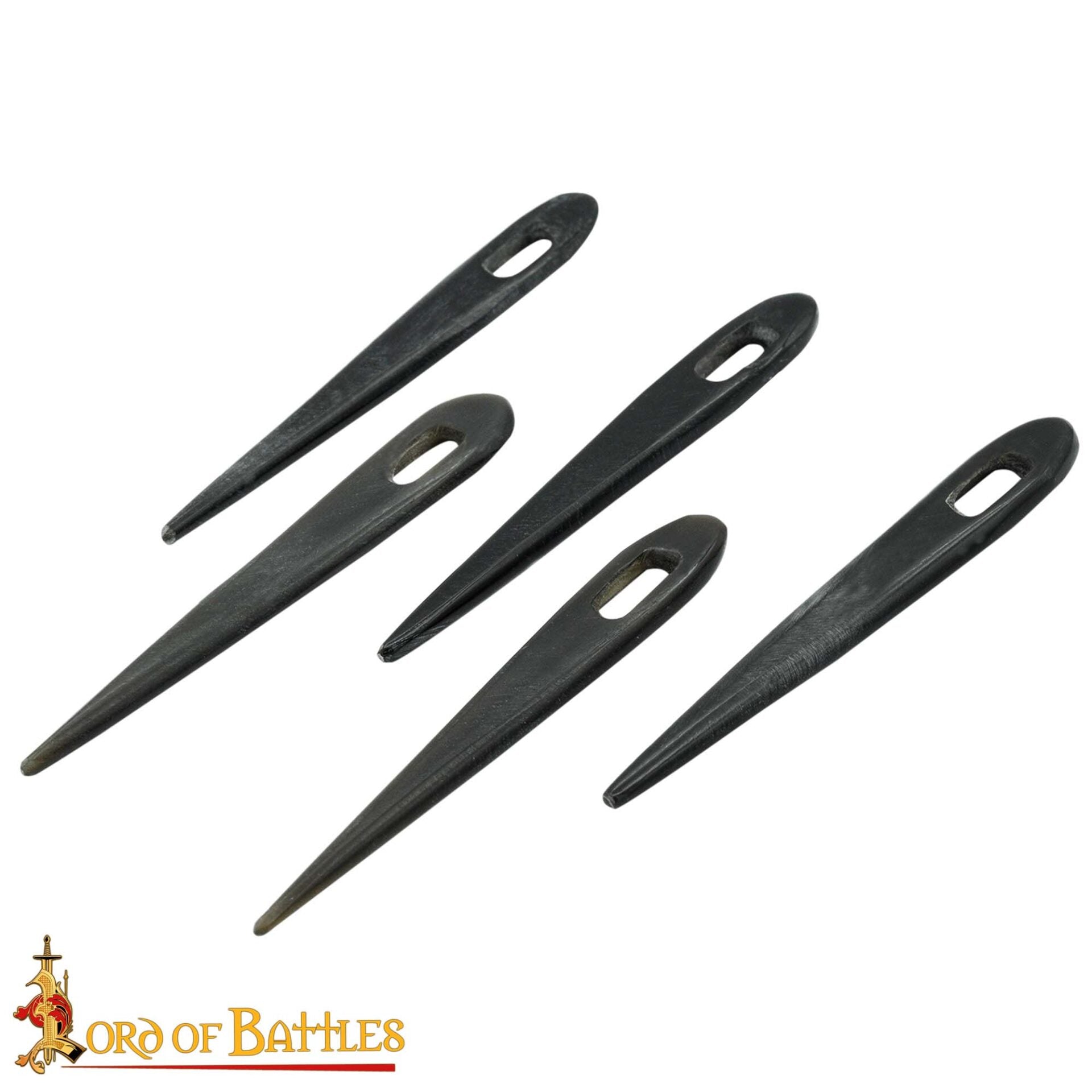 Imagen única de: Vikingo Nalbinding Cuerno Agujas Juego de 5 Genuino Cuerno Accesorio