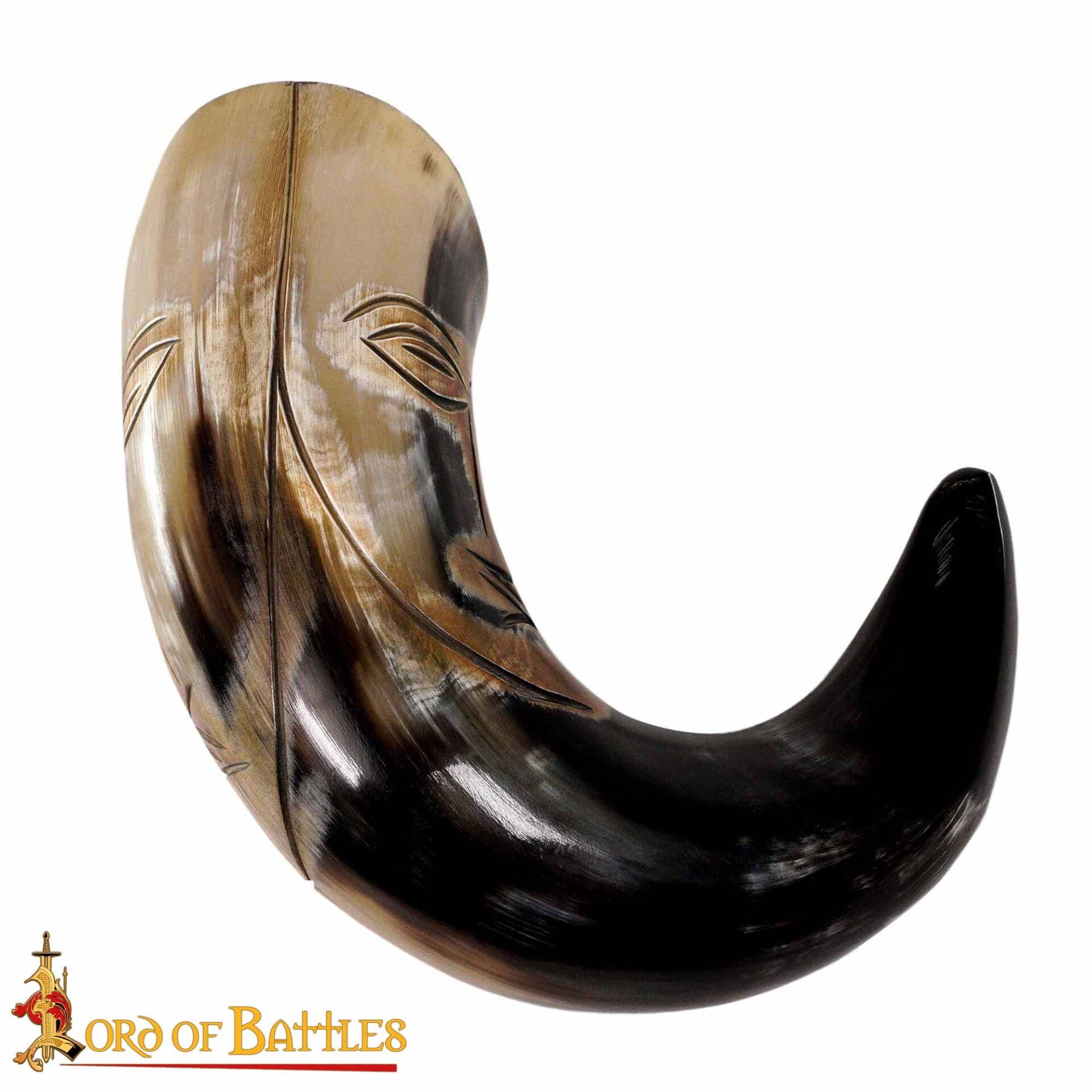 Imagen única de: Cuerno de beber genuino Tribal Face (500–600 ml) - imagen 2