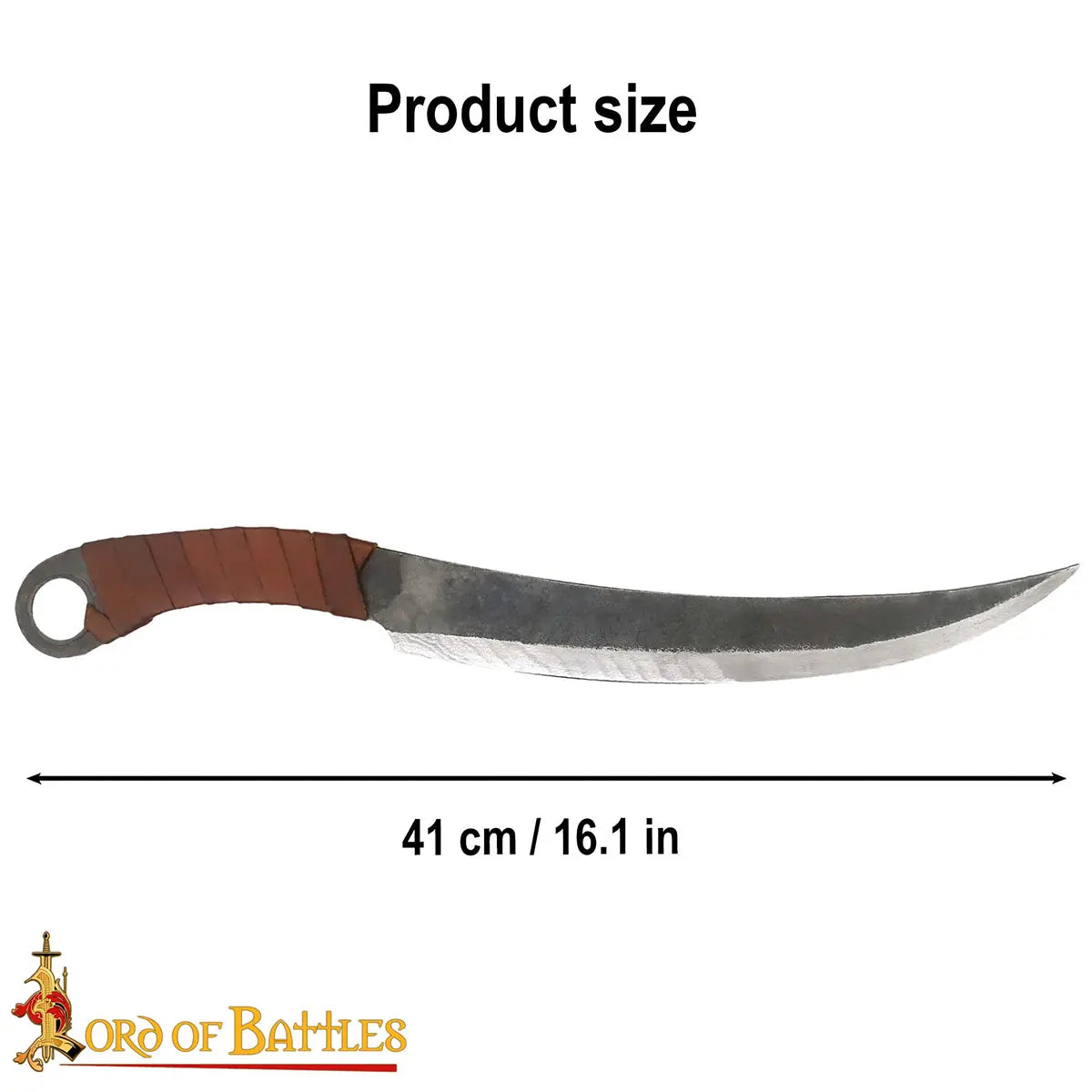 Cuchillo de cazador medieval forjado a mano con funda de cuero genuino