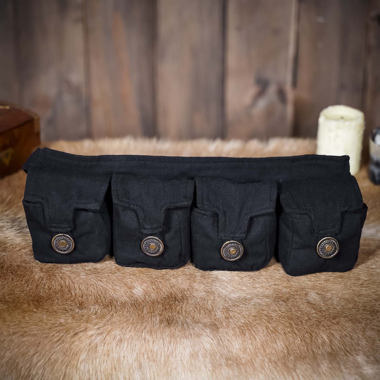 Bolso Eldric 'The Adventurer' de lona 220 gsm con 4 bolsillos - Negro