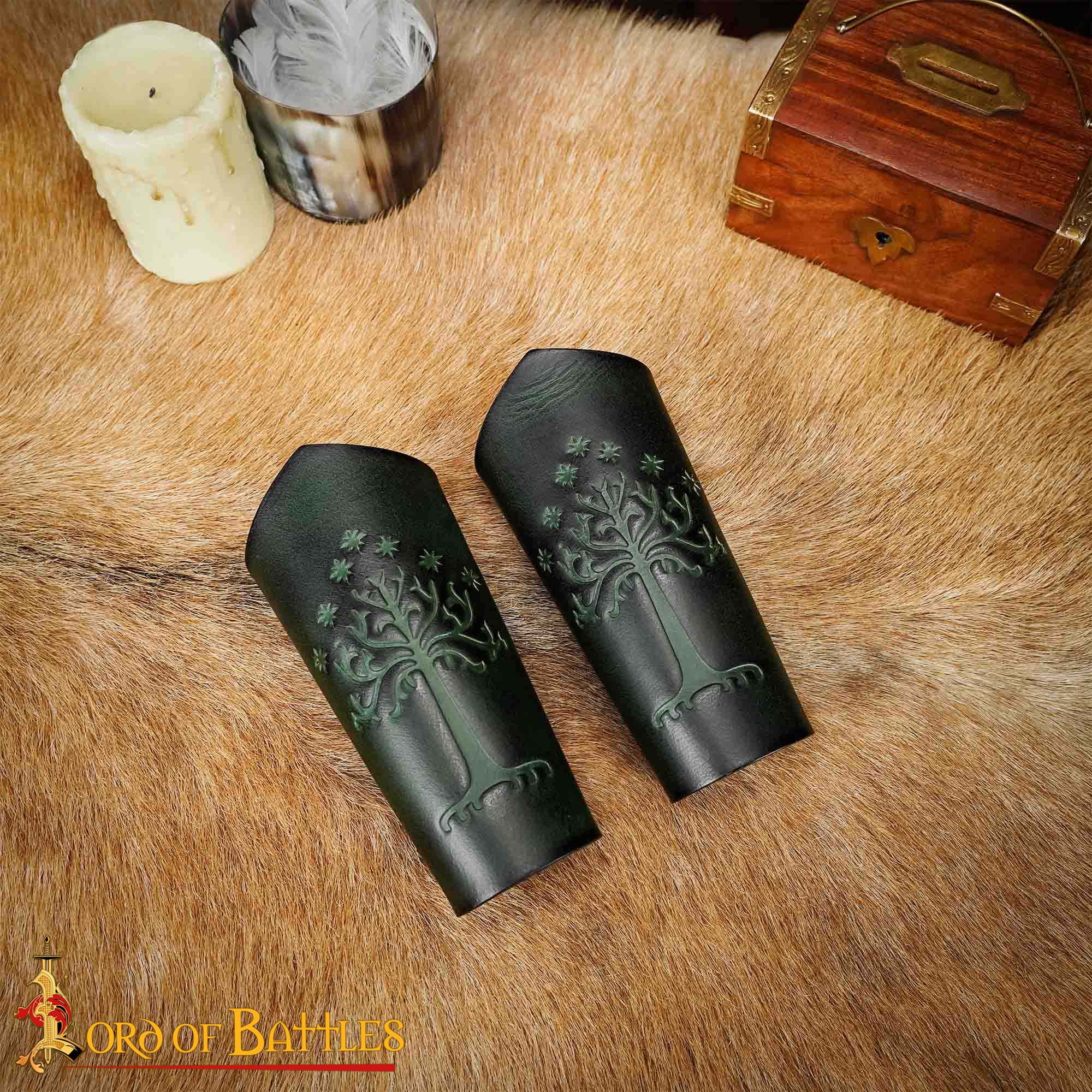Brazales de cuero con motivo del Árbol de Gondor - imagen 19