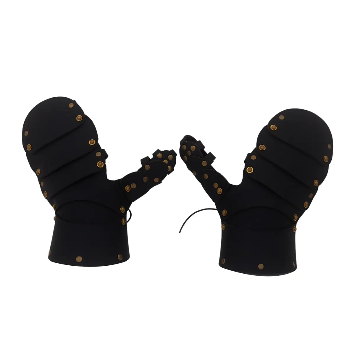 Guantes de cuero genuino remachados en latón, hechos a mano