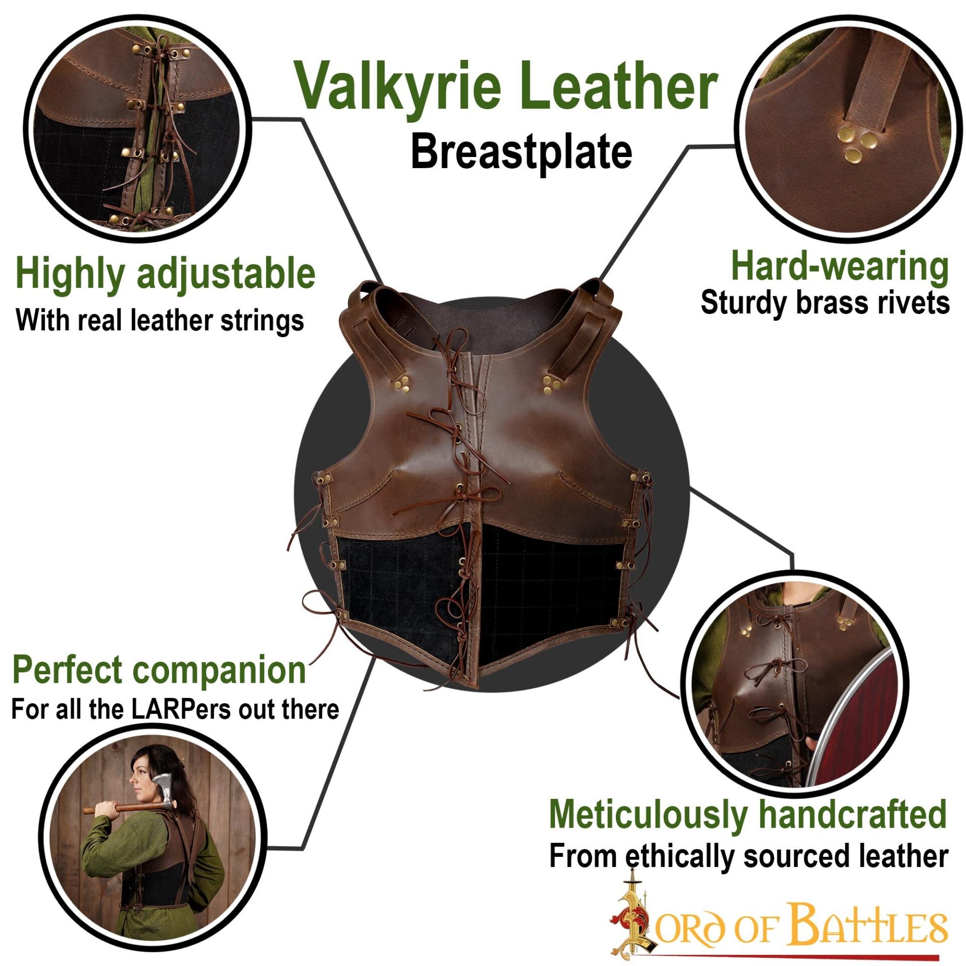 Coraza Valkyrie de cuero para mujer - imagen 4