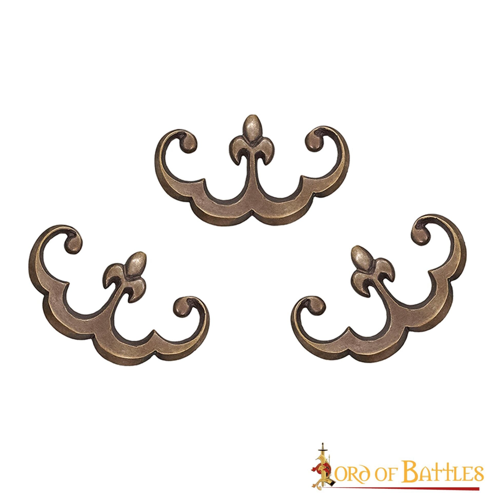Imagen única de: Monturas Fleur de Lis en latón envejecido - Set de 3