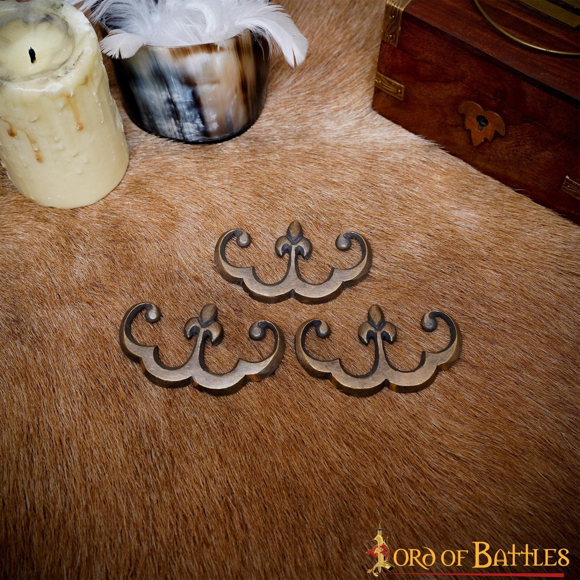 Imagen única de: Monturas Fleur de Lis en latón envejecido - Set de 3 - imagen 6