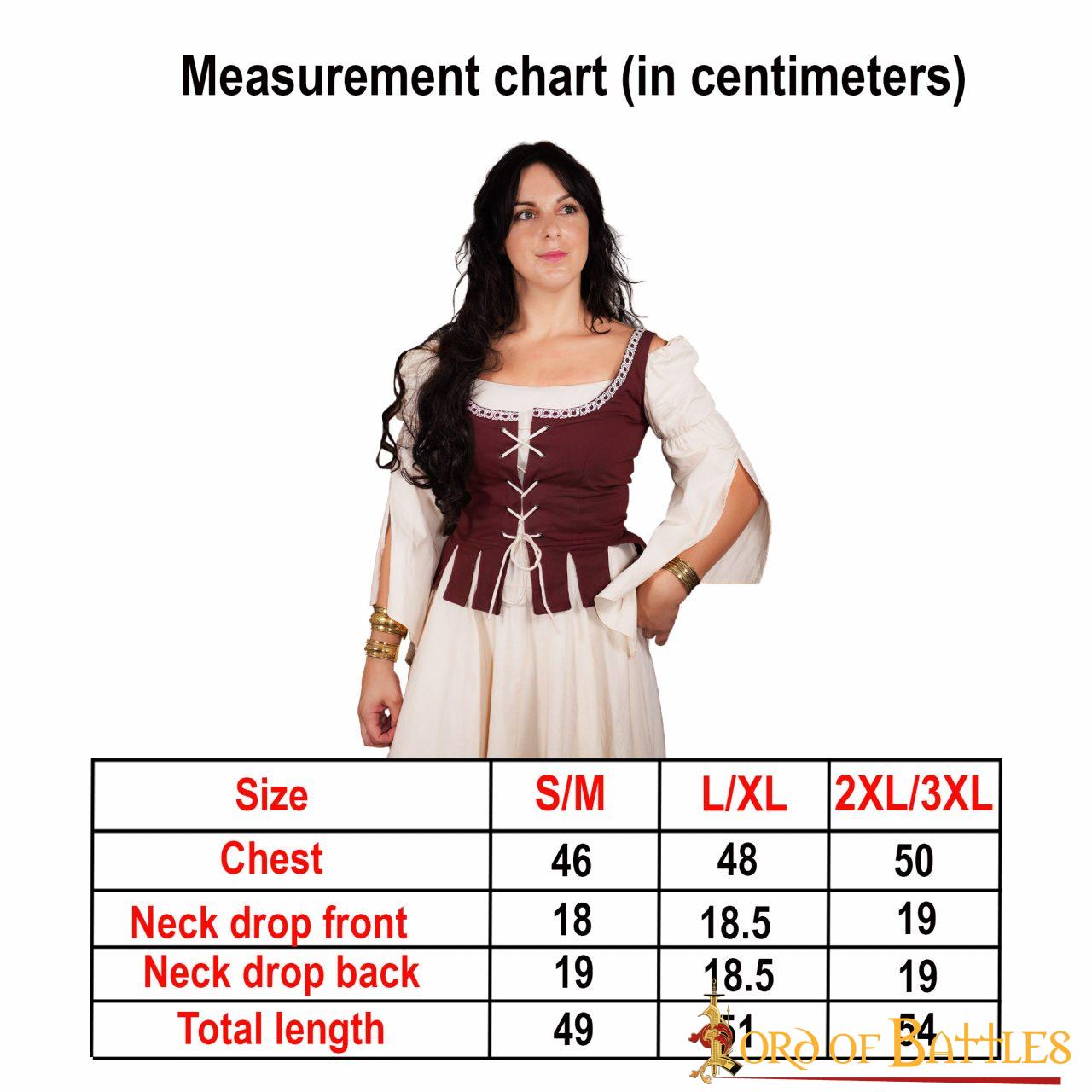 Corpiño medieval Adalyn de 100% algodón con cordones - imagen 9