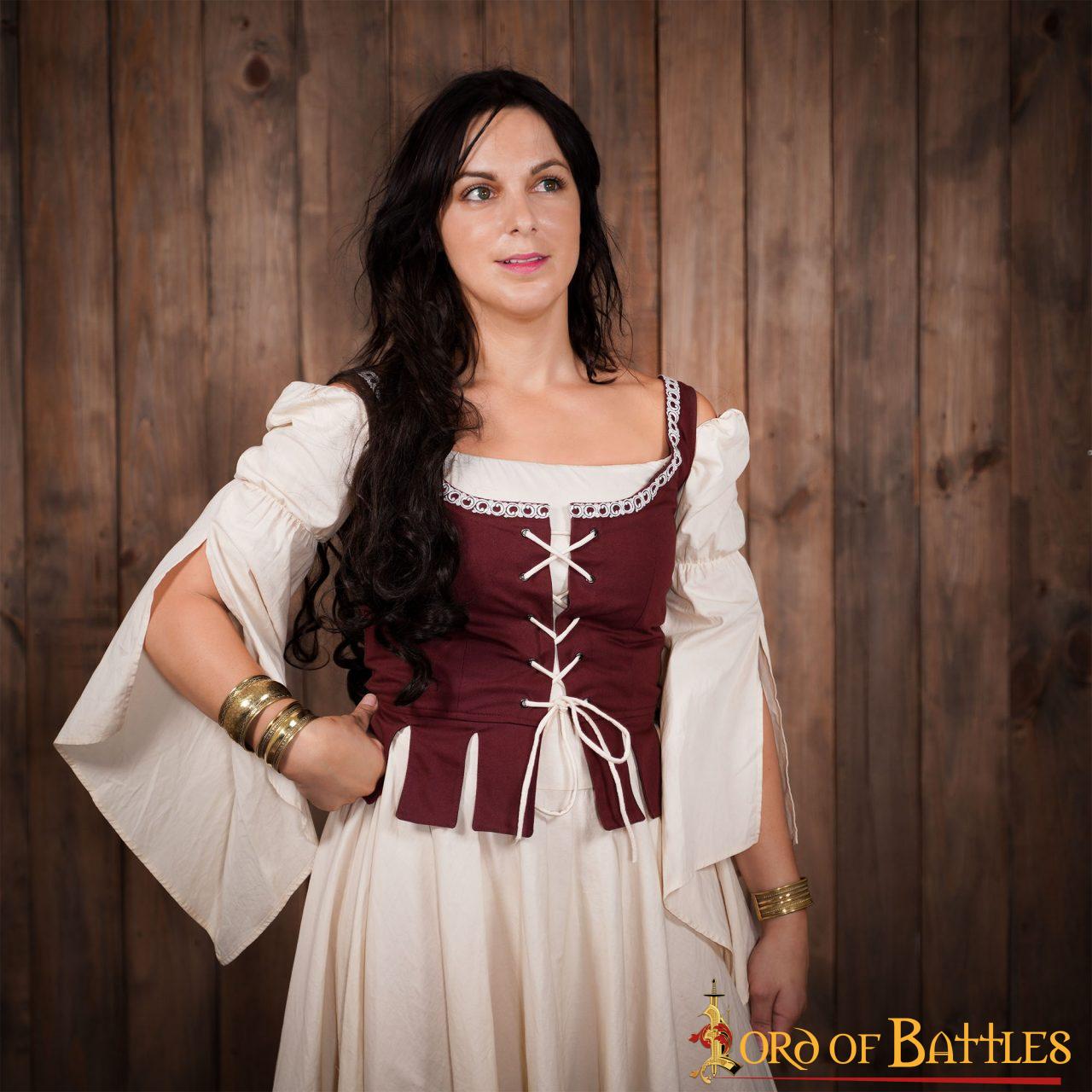 Corpiño medieval Adalyn de 100% algodón con cordones - imagen 13