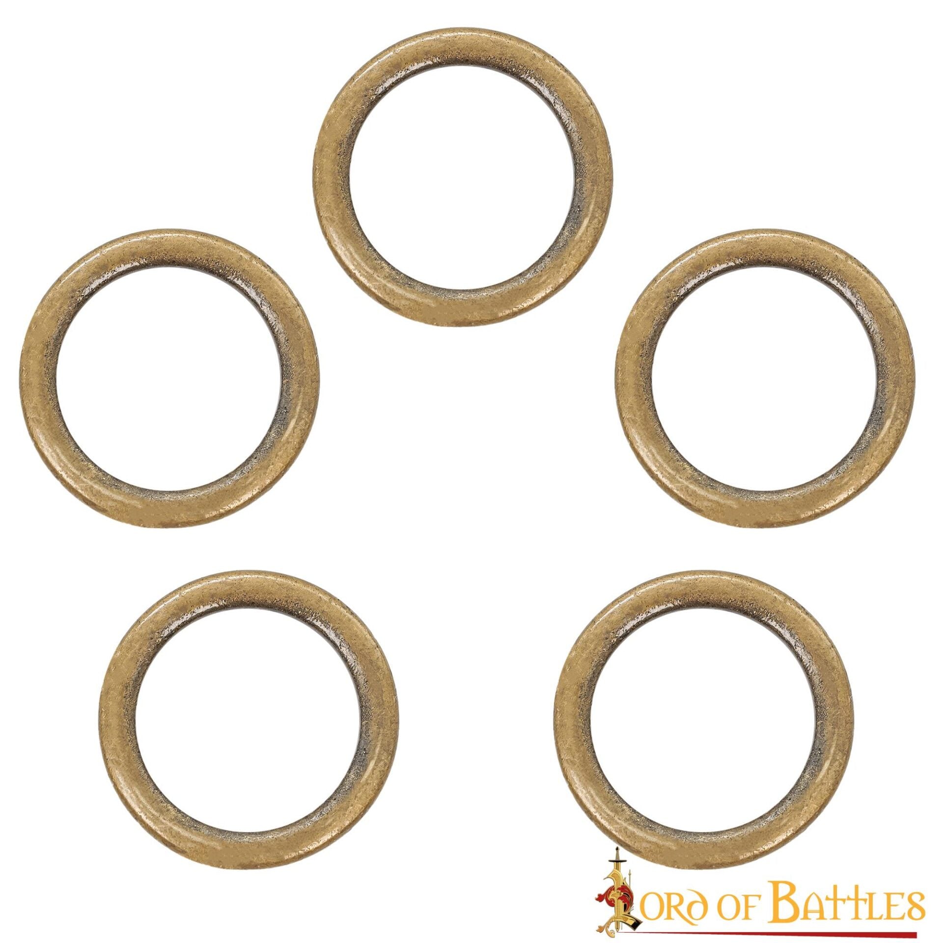 Imagen única de: Juego de 5 hebillas anilla para cinturón - latón envejecido