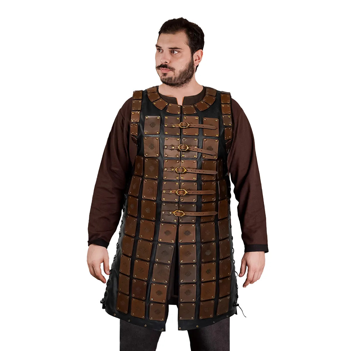 Armadura de Escamas de Cuero The North Warrior - M/L - Marrón - M/L