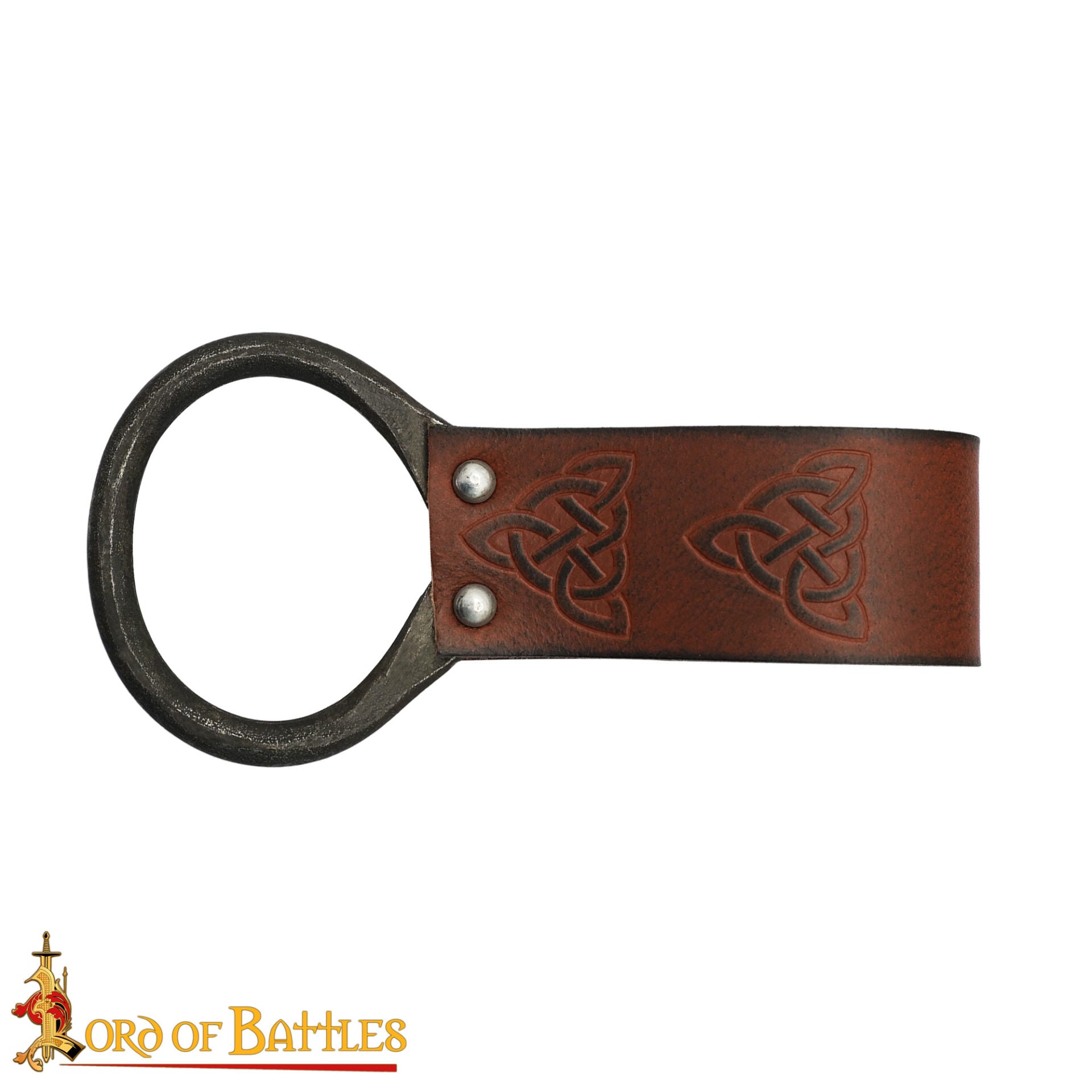 Porta-hacha vikingo de cuero con nudos celtas - imagen 2