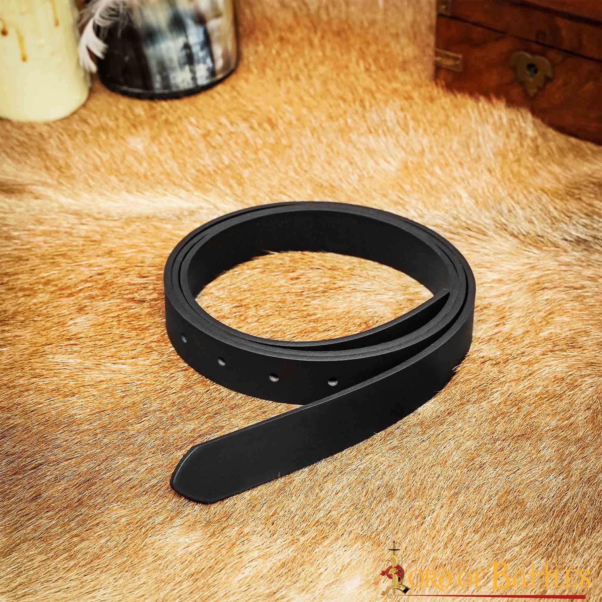 Cinturón de cuero artesanal liso 2,5 cm — 130/150/170 cm - imagen 7