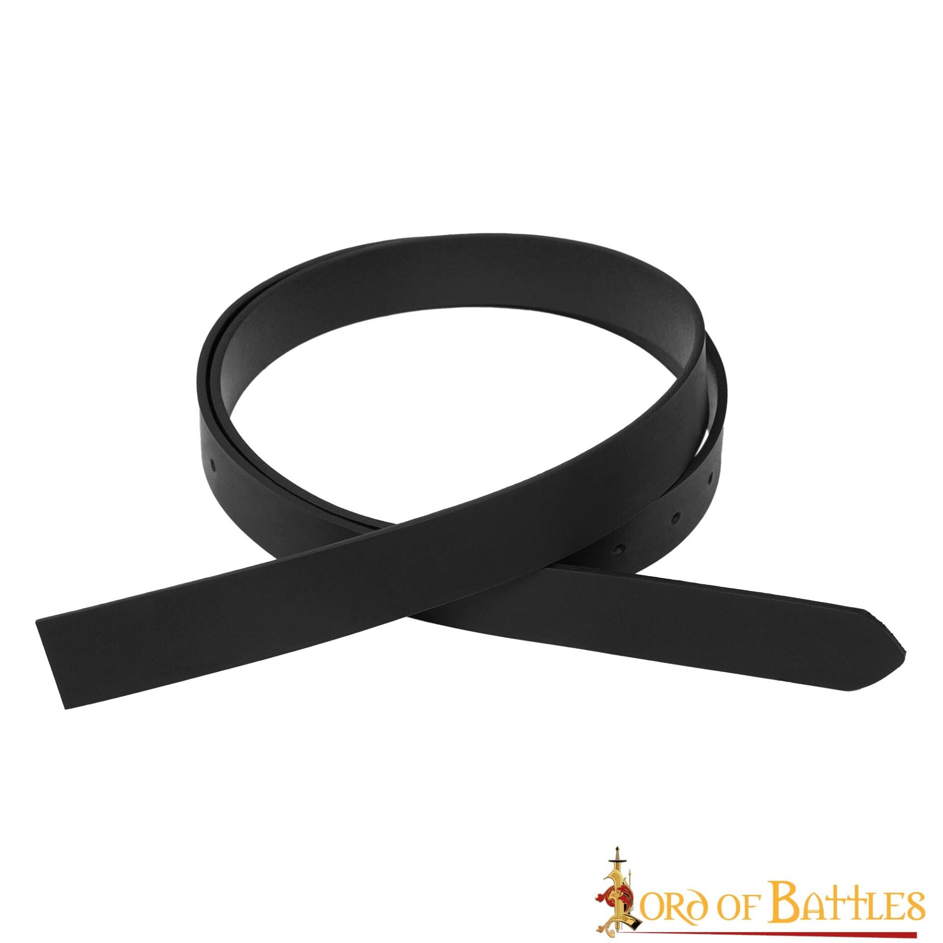 Cinturón de cuero hecho a mano, 2,9 cm — liso y personalizable - imagen 2