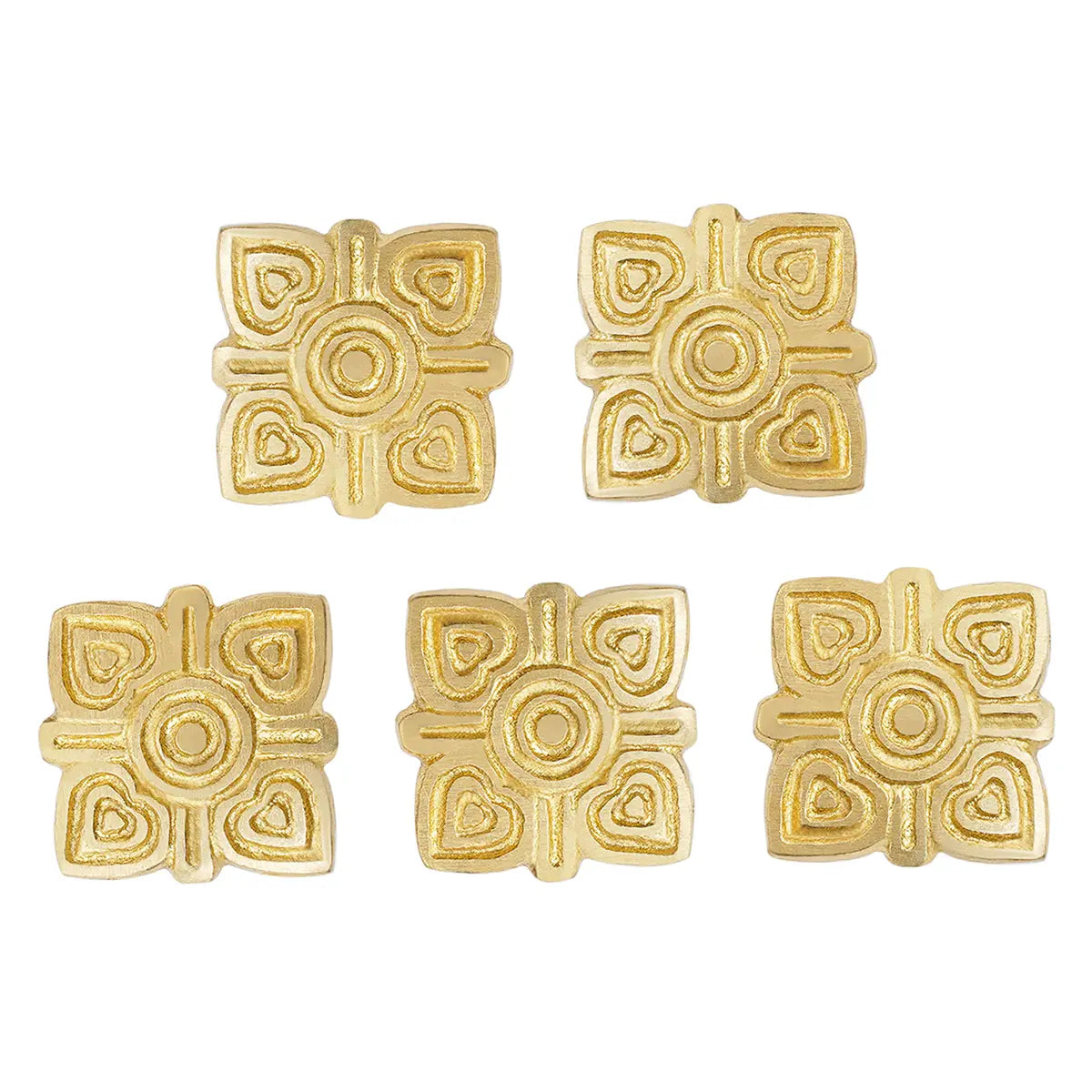 Set de 5 adornos vikingos para cinturón en latón macizo
