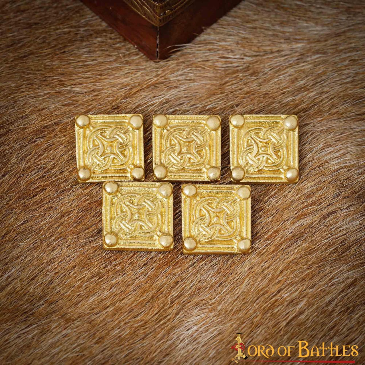 Imagen única de: Set de 5 adornos vikingos medievales en latón macizo - imagen 2