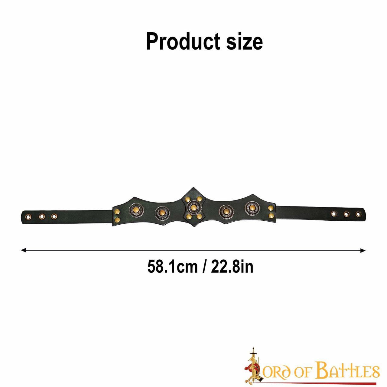 Diadema de cuero vikinga y medieval con adornos metálicos - imagen 10
