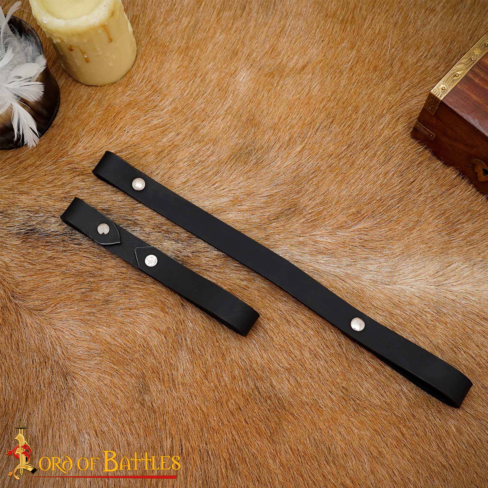 Colgador de espada ajustable en cuero — estilo medieval - imagen 20
