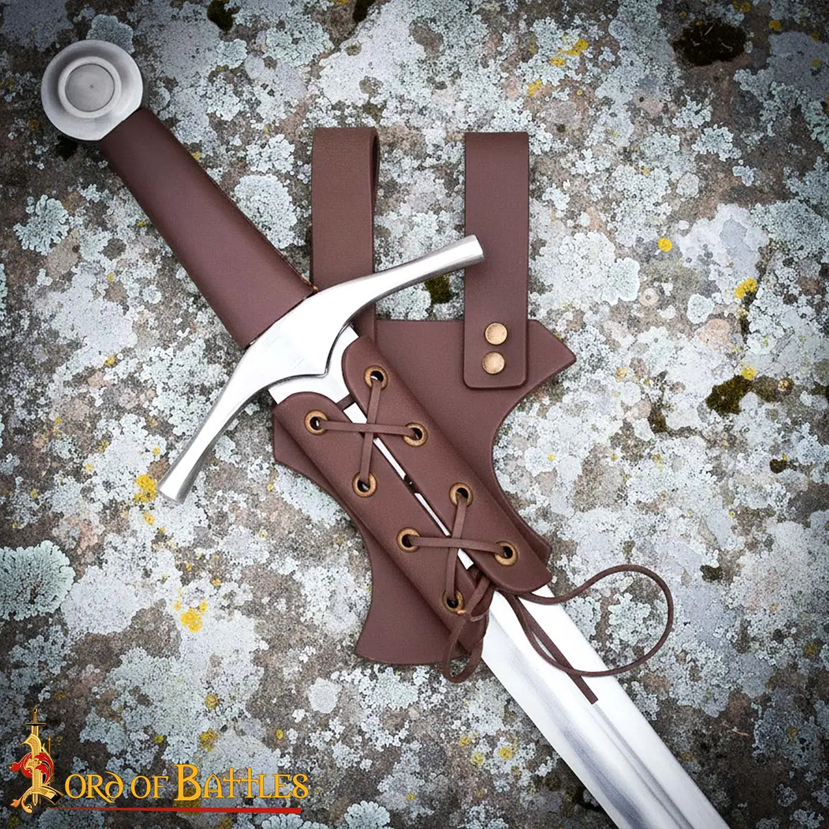 Brida de cuero ajustable para espada, 3 mm – funda con cordones