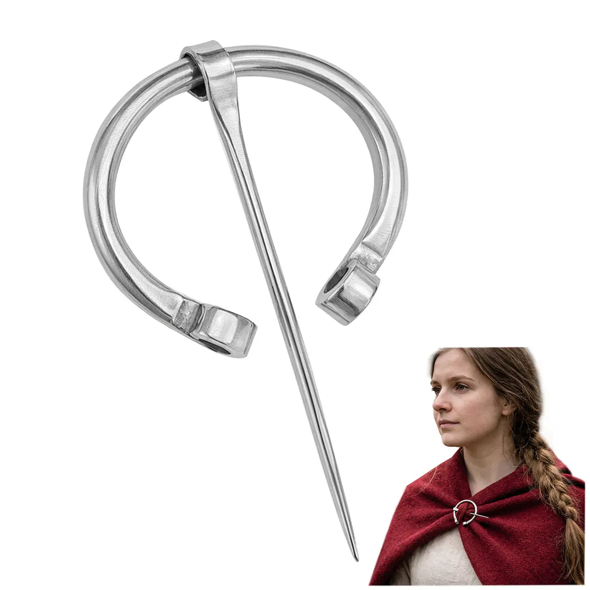 Fíbula penanular de acero inoxidable - Edad de Hierro y medieval