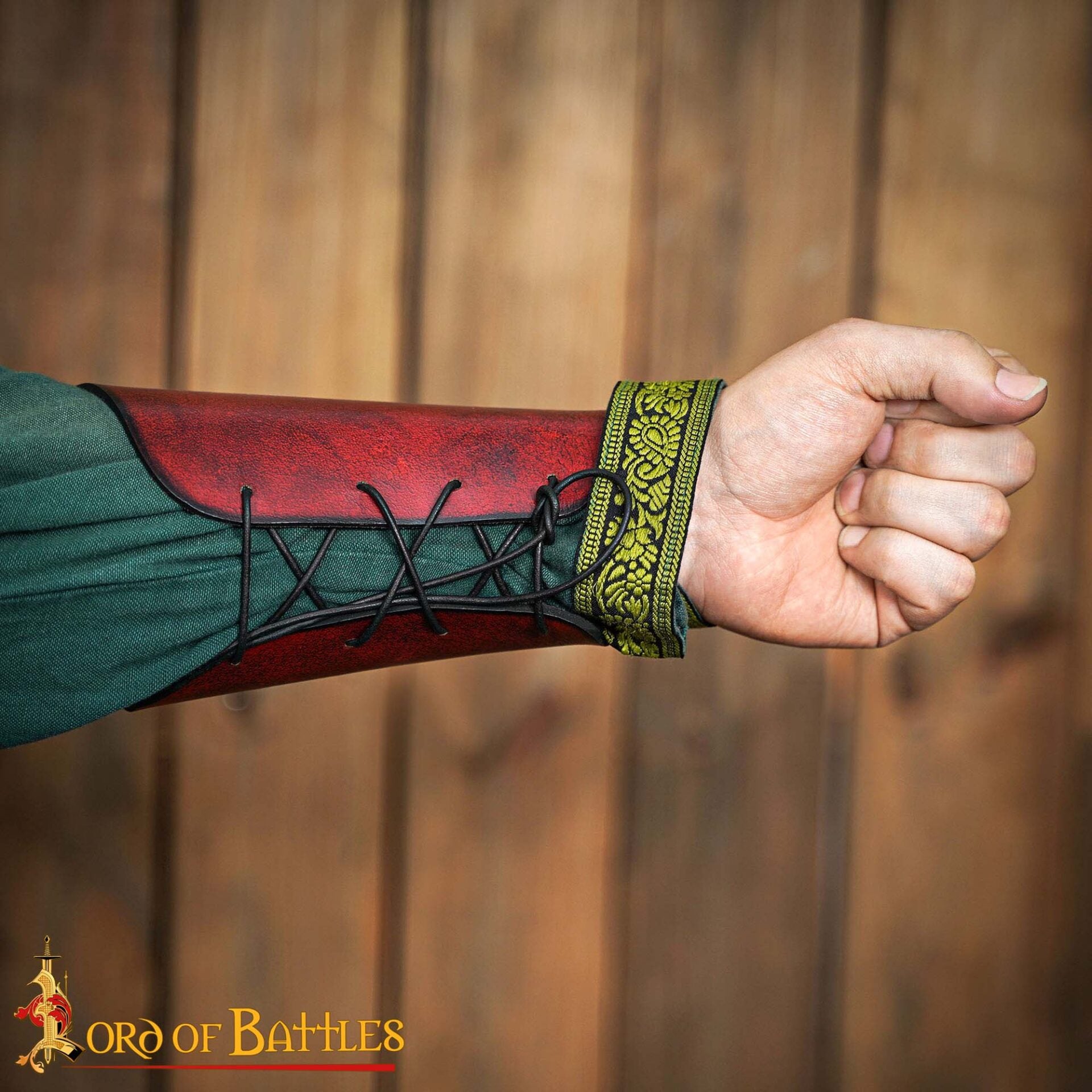Brazales de cuero con símbolo Valknut - Guerreros - imagen 16