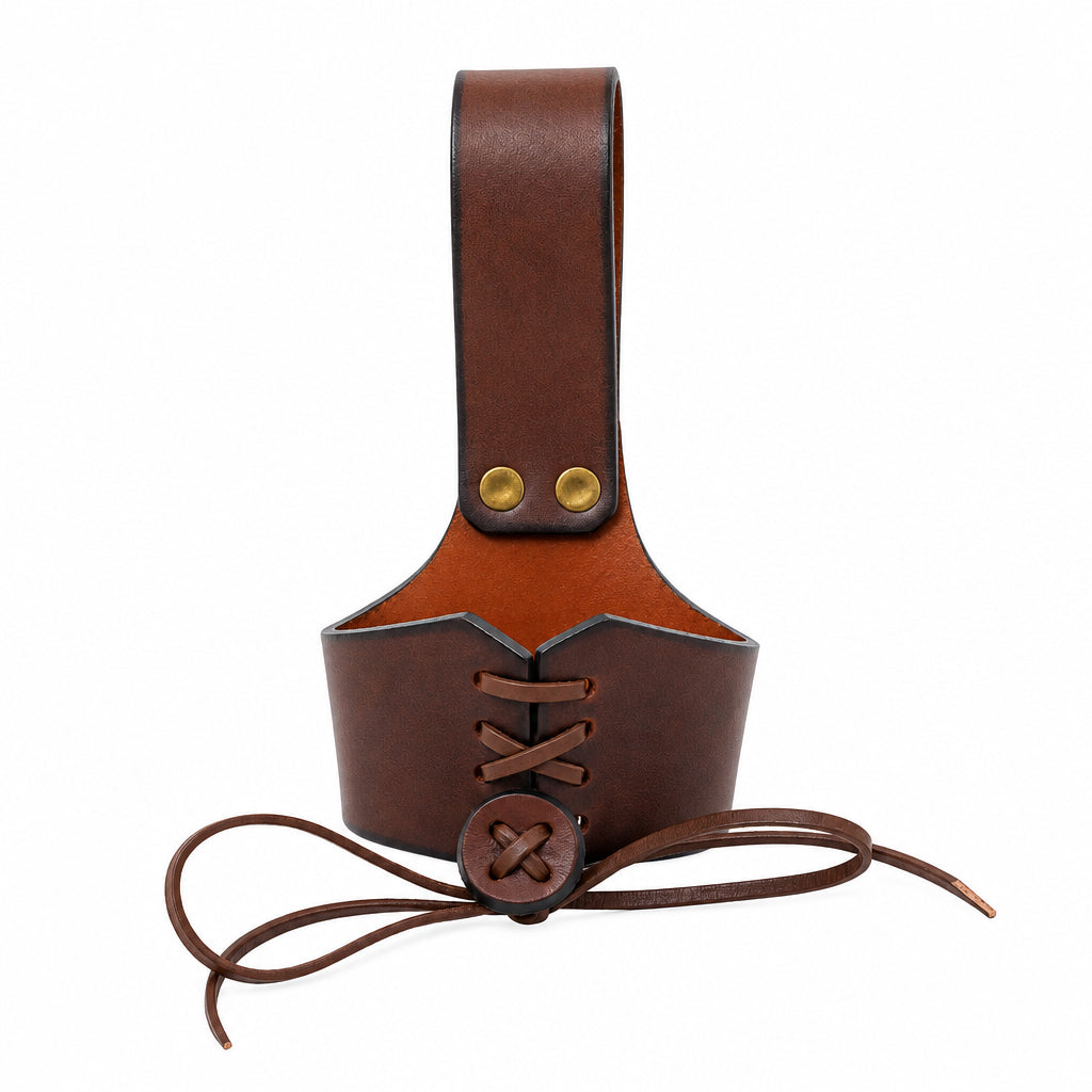 Soporte de cuero para cuerno de beber - ajustable - imagen 19