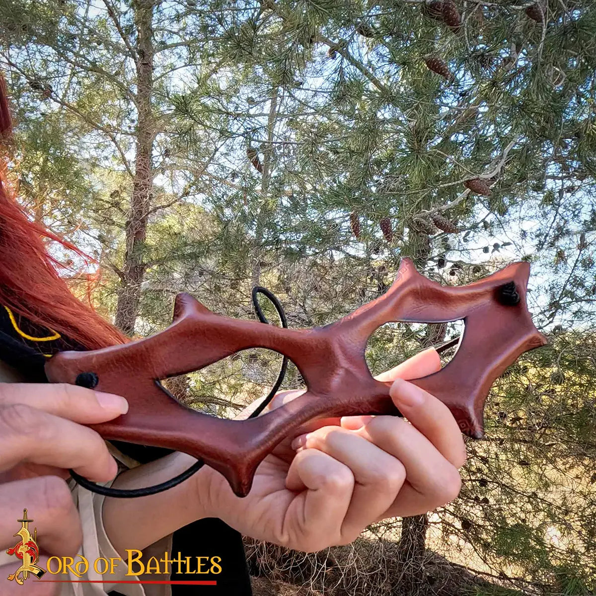 Imagen única de: Máscara de cuero genuino para LARP y cosplay
