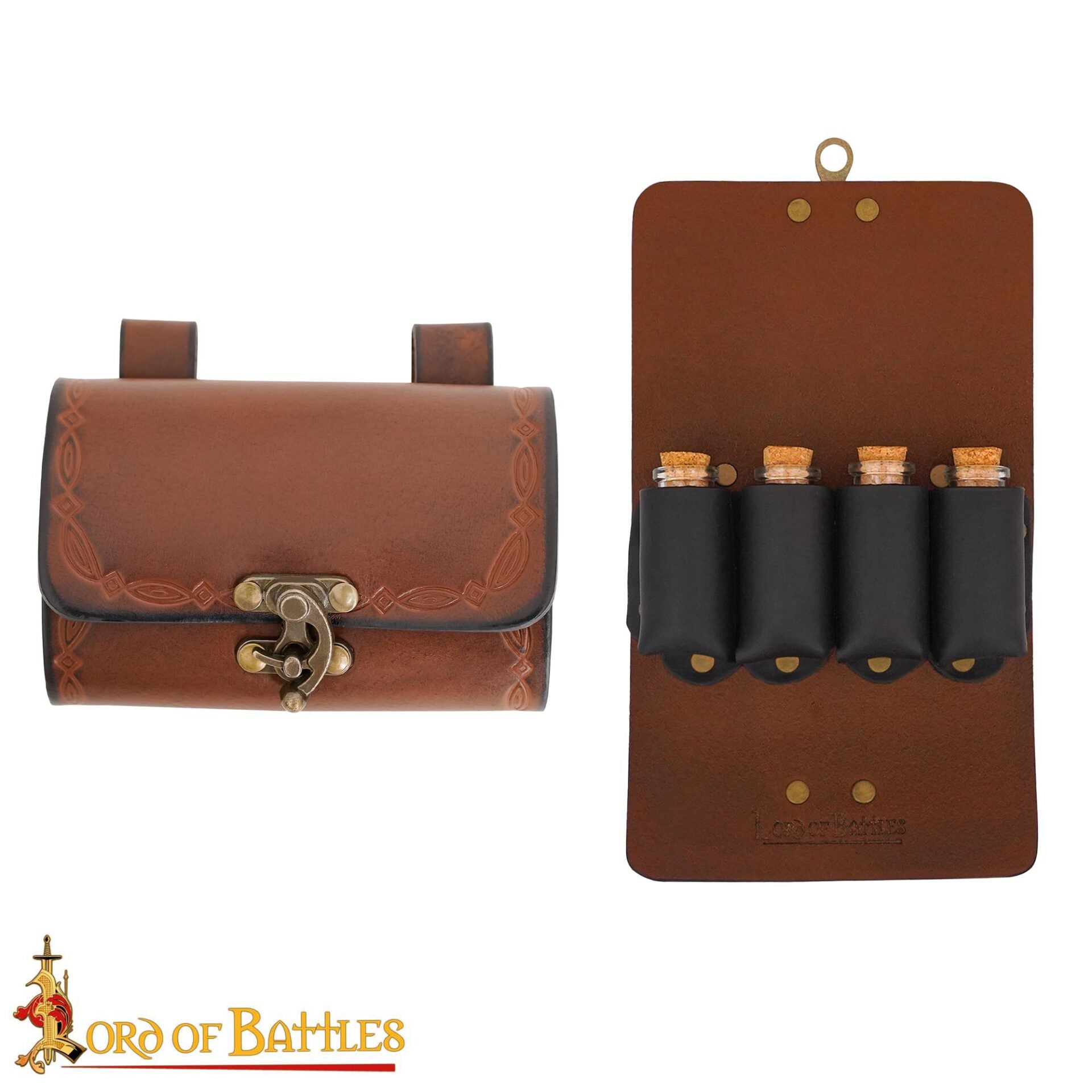 Bolsa de pociones de cuero con 4 frascos - imagen 7
