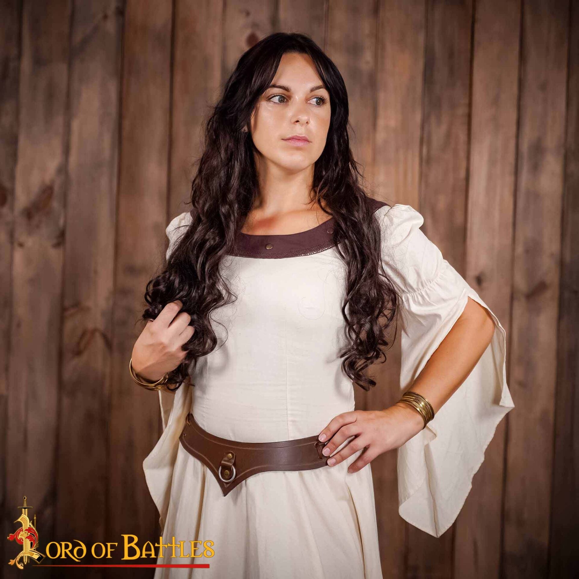 Accesorio de cuero genuino con anilla de acero para LARP y cosplay - imagen 12