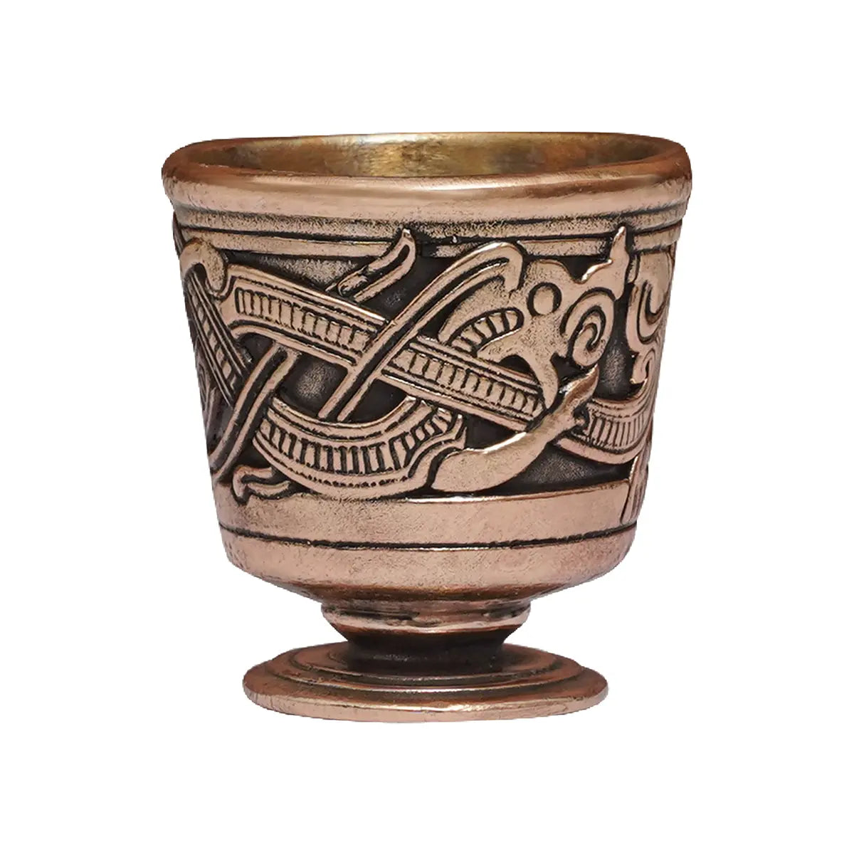 Copa ritual de bronce grabada, siglo XII, fundición a la cera perdida - imagen 11