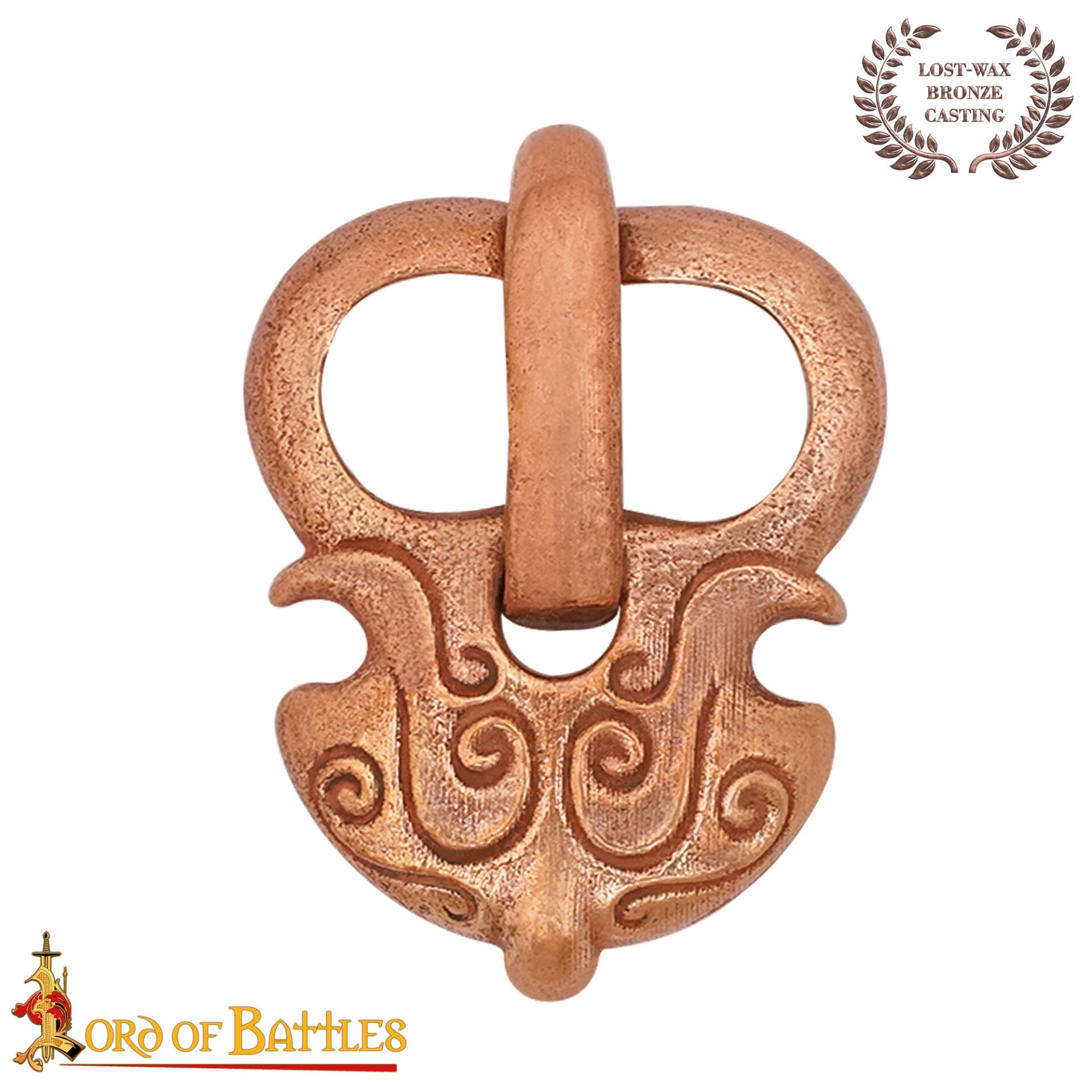 Imagen única de: Hebilla de Cinturón Altomedieval Pequeña de Bronce Fundido a la Cera Perdida