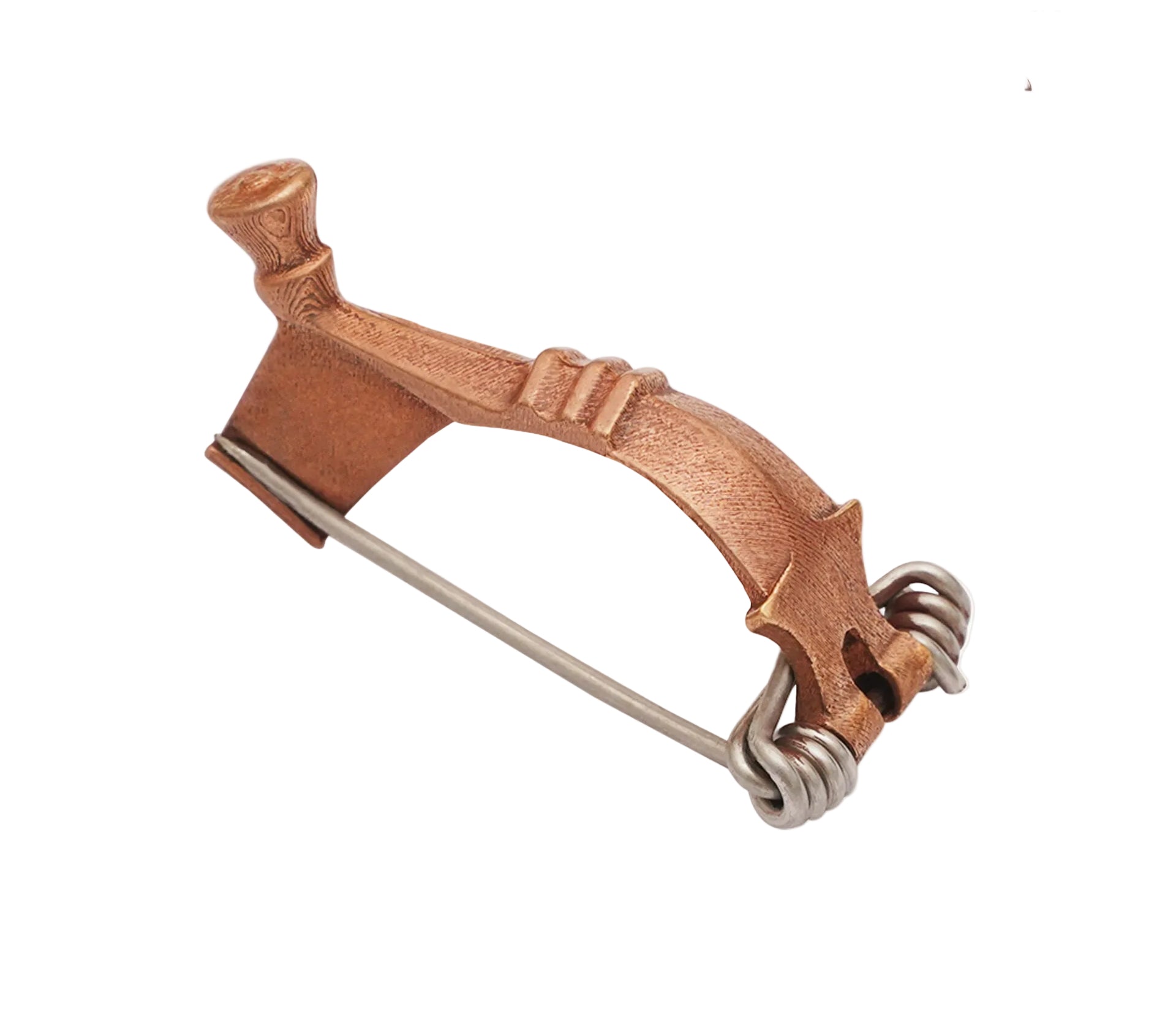 Imagen única de: Broche Romano del Peroné de la Rodilla del Siglo Ii-iii Alfiler de Capa de Bronce Fundido a la Cera Perdida