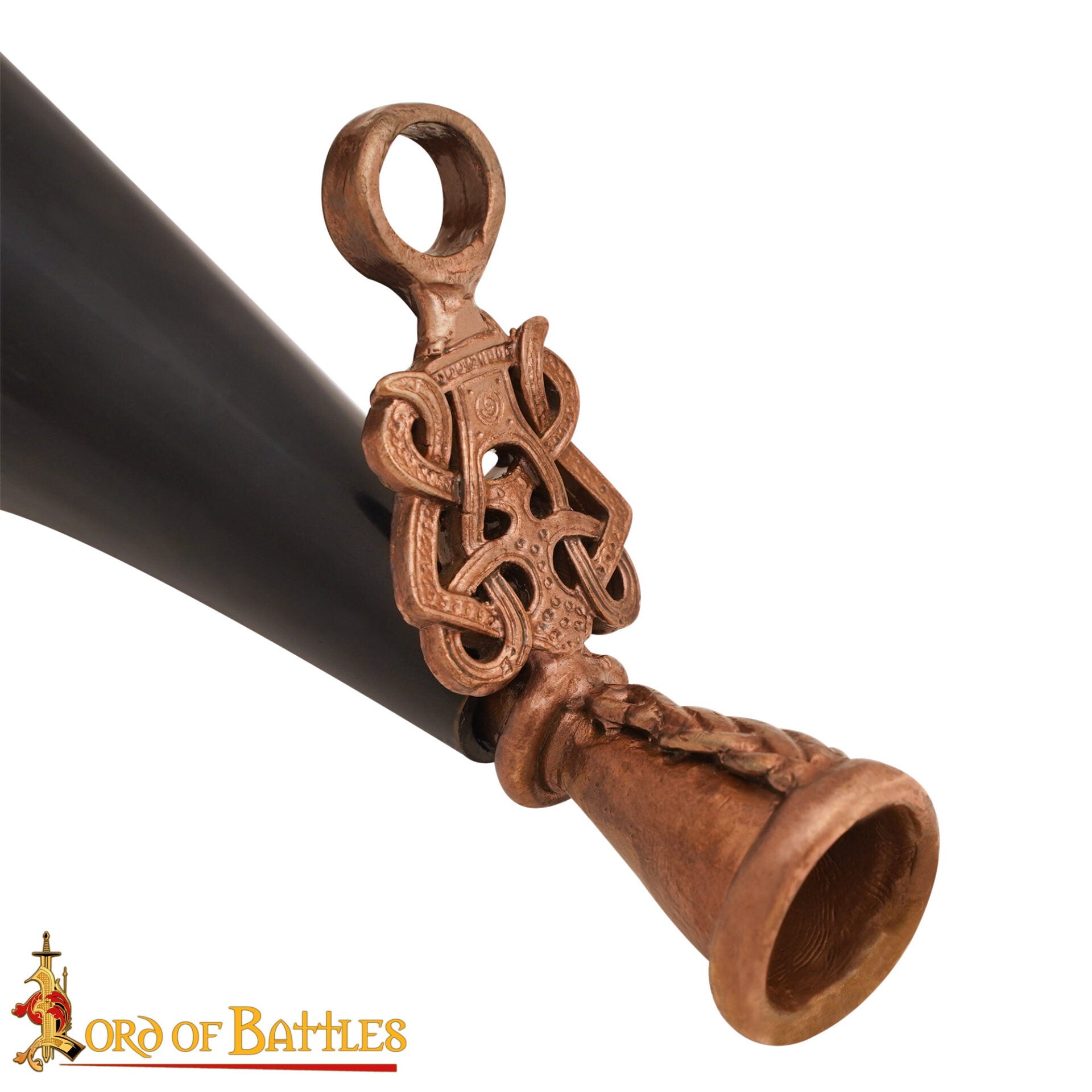 Imagen única de: Cuerno vikingo Gjallarhorn con boquilla de bronce (cera perdida) - imagen 11