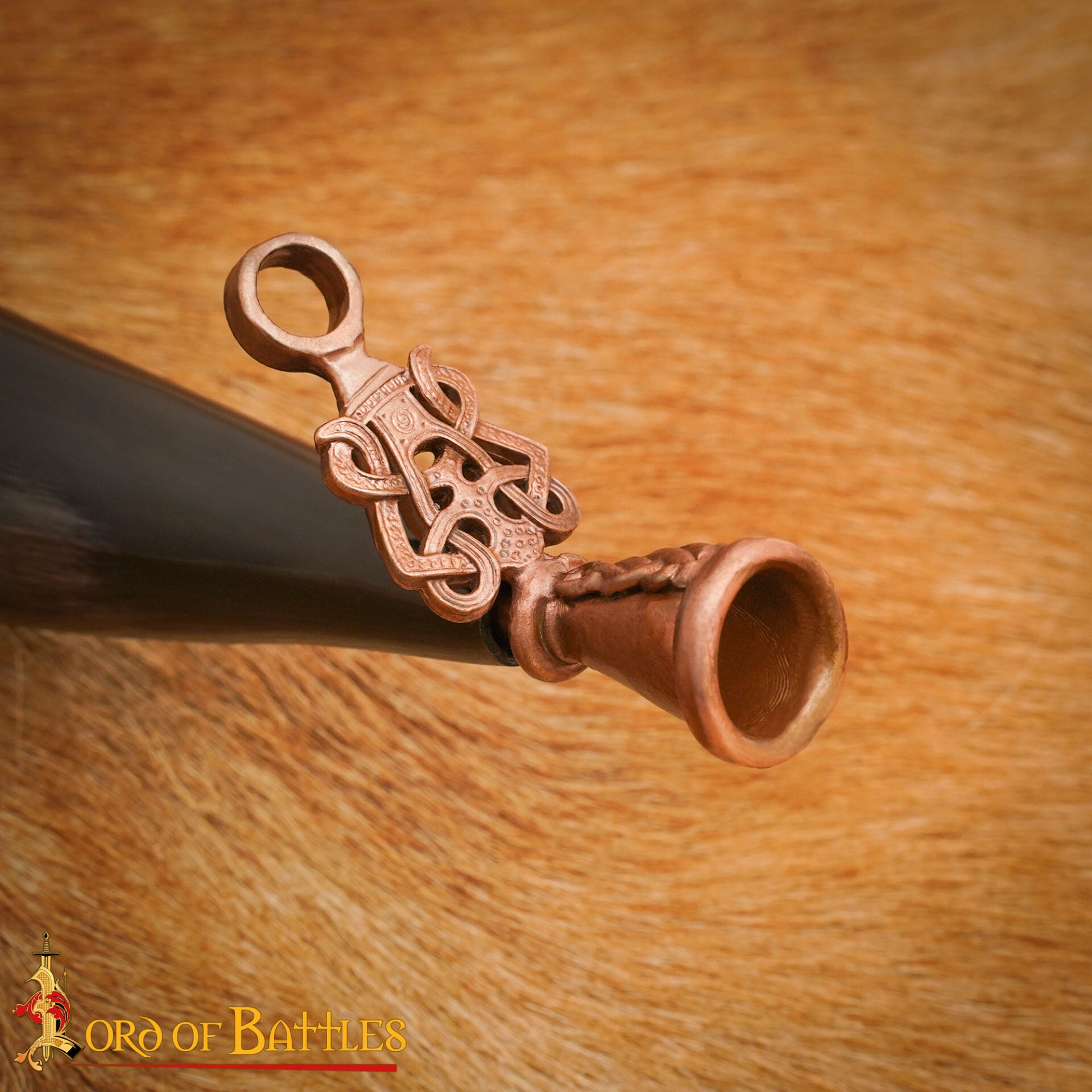 Imagen única de: Cuerno vikingo Gjallarhorn con boquilla de bronce (cera perdida) - imagen 12