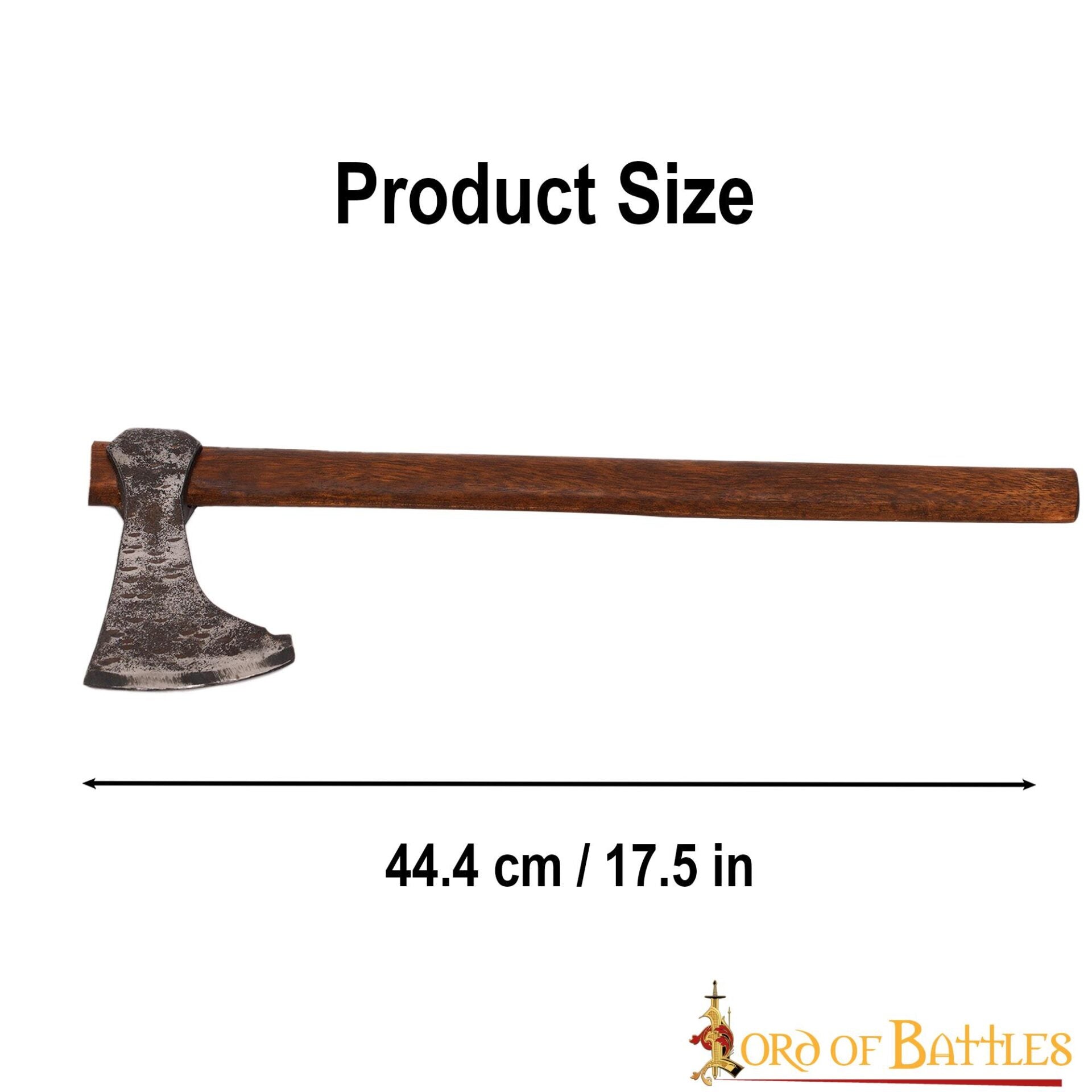 Hacha vikinga forjada a mano con cabeza de acero al carbono y mango de madera - imagen 10
