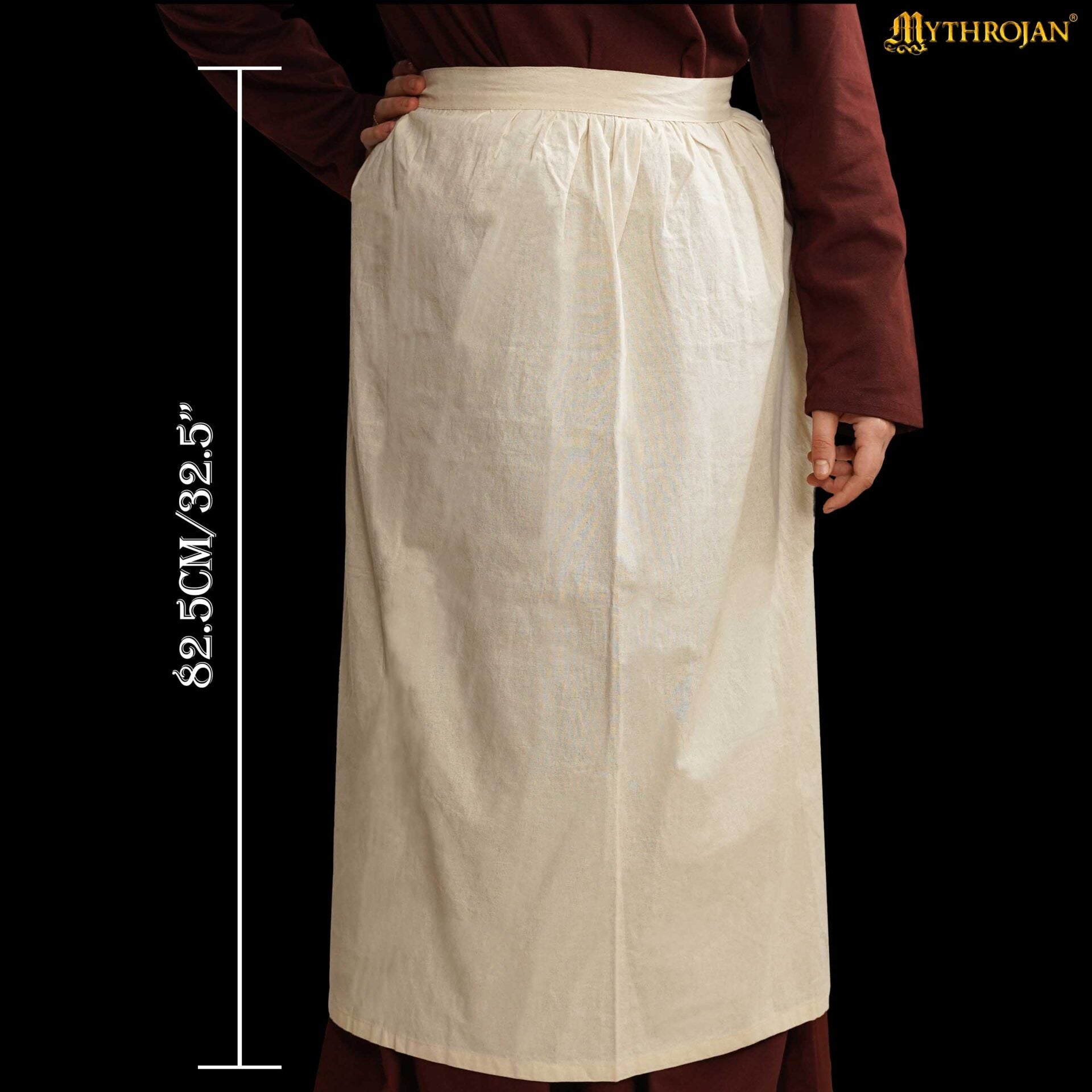 Delantal medieval 100% algodón - Accesorio histórico - imagen 8