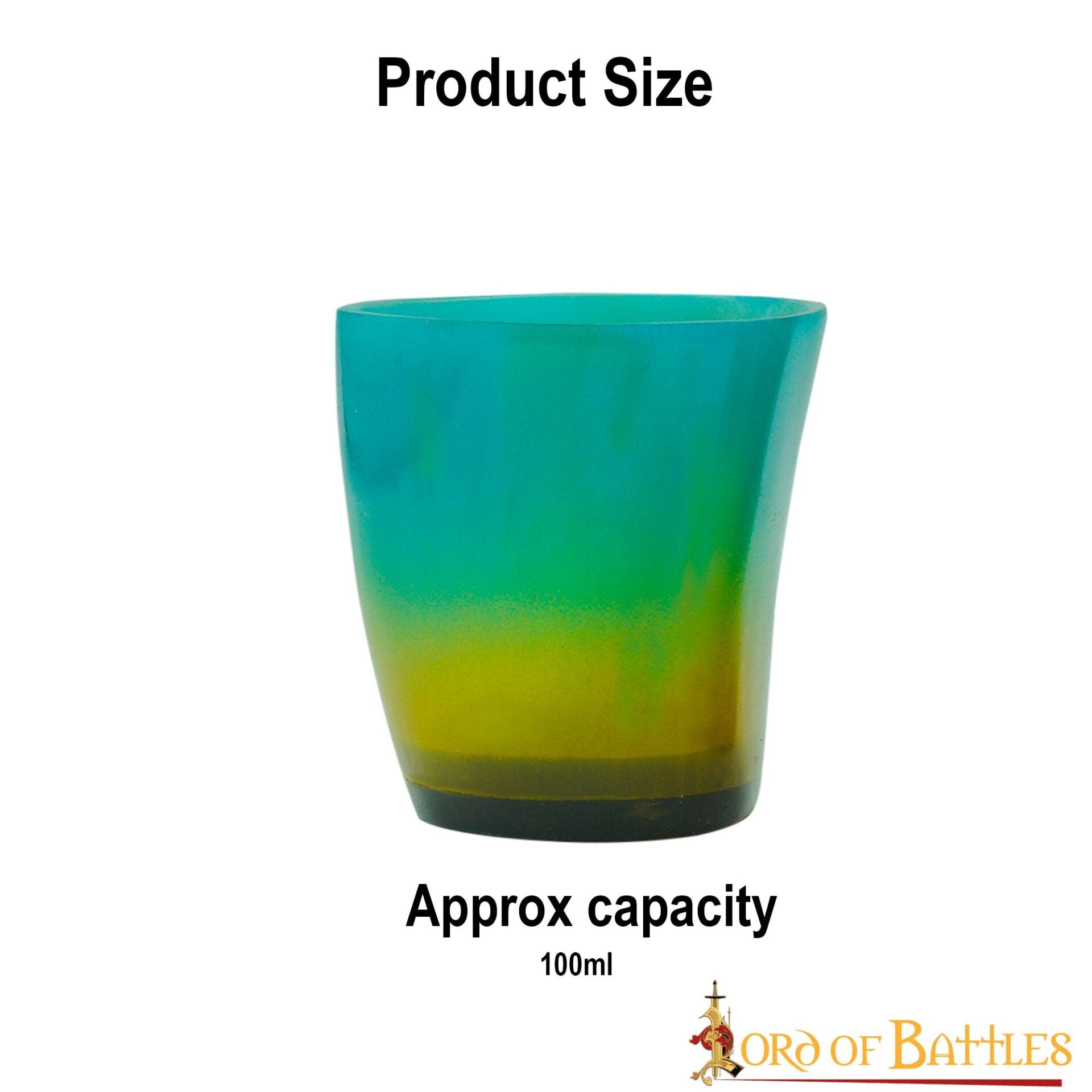 Vaso de chupito medieval de cuerno de buey hecho a mano - colorido - imagen 3