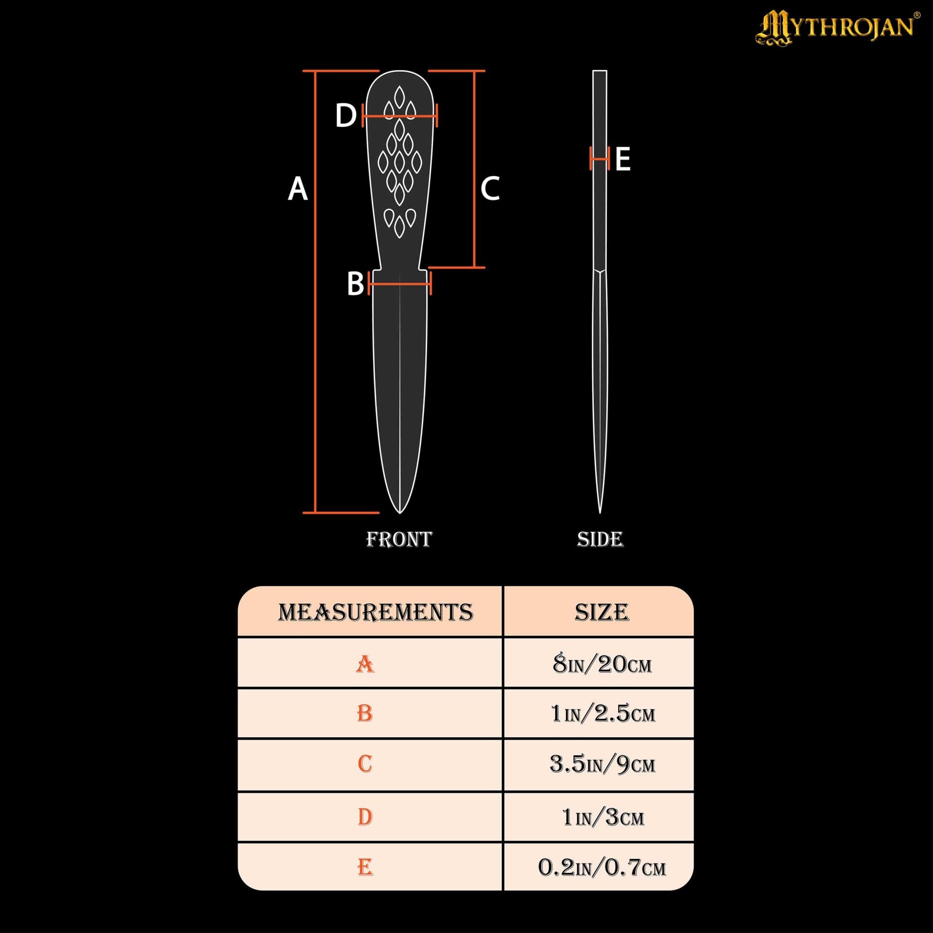 Athame ceremonial de madera maciza hecho a mano - imagen 12