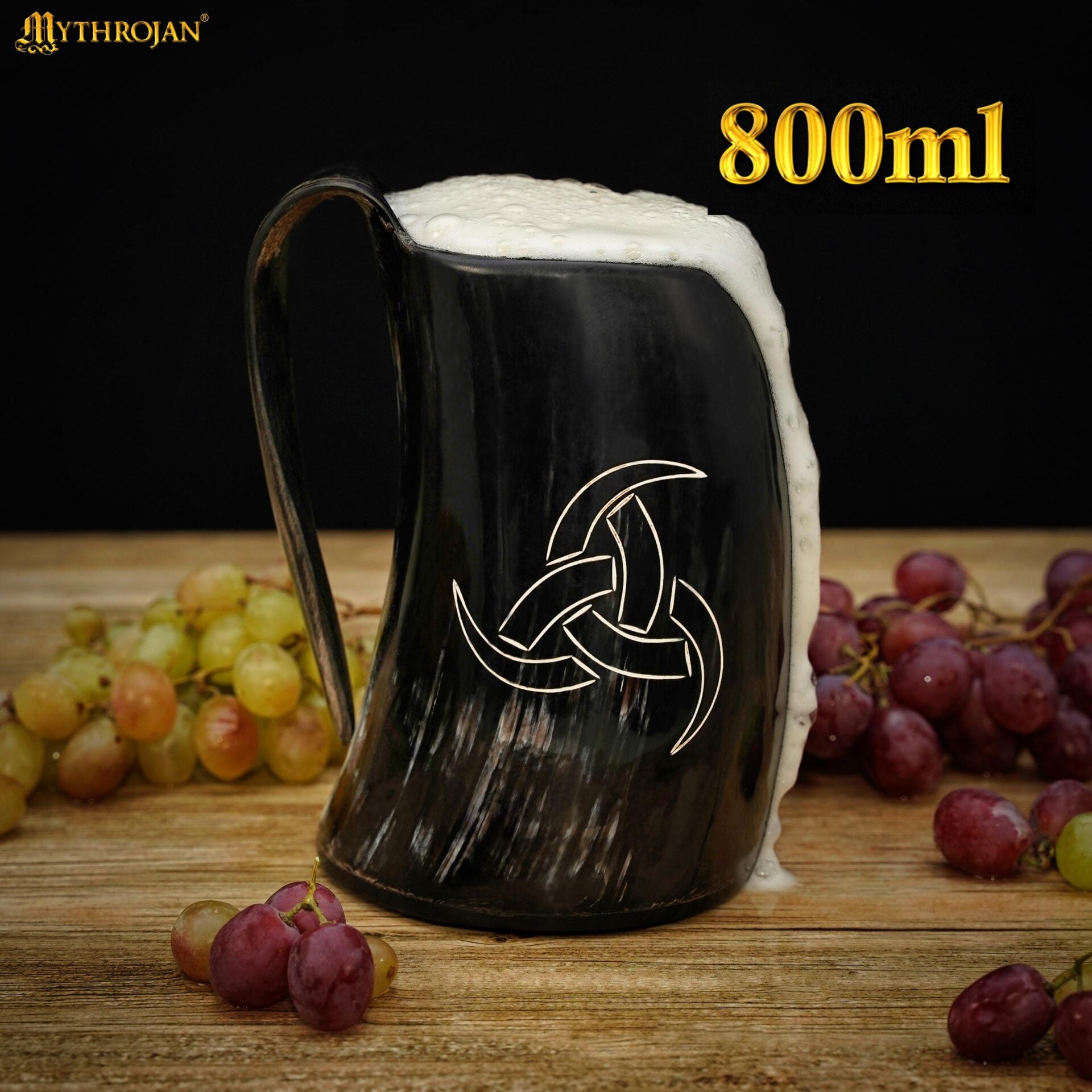 Jarra vikinga Mythrojan con correa de cuero y bolsa - imagen 10