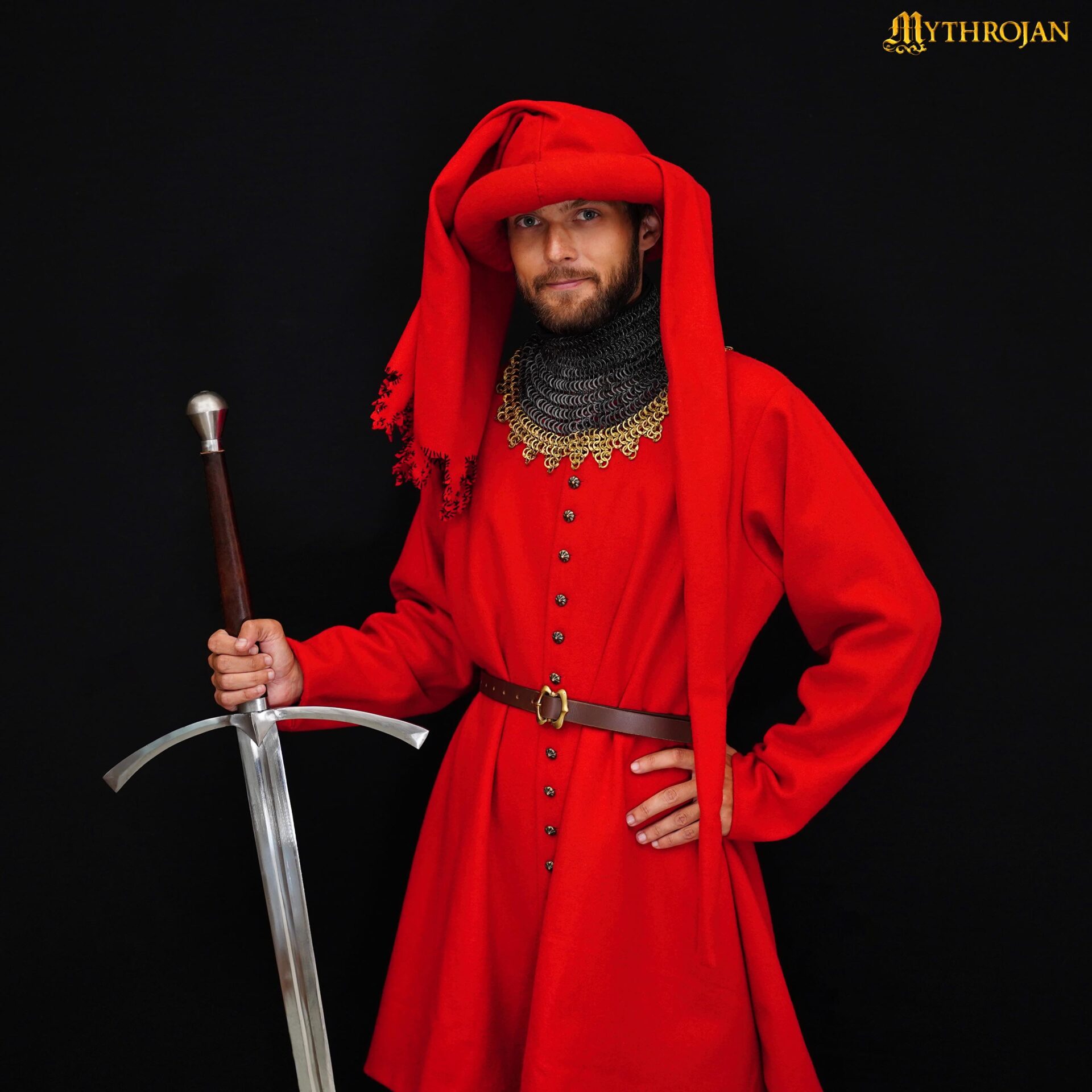 Chaperón medieval de lana (estilo tardío, siglo XV) - imagen 20