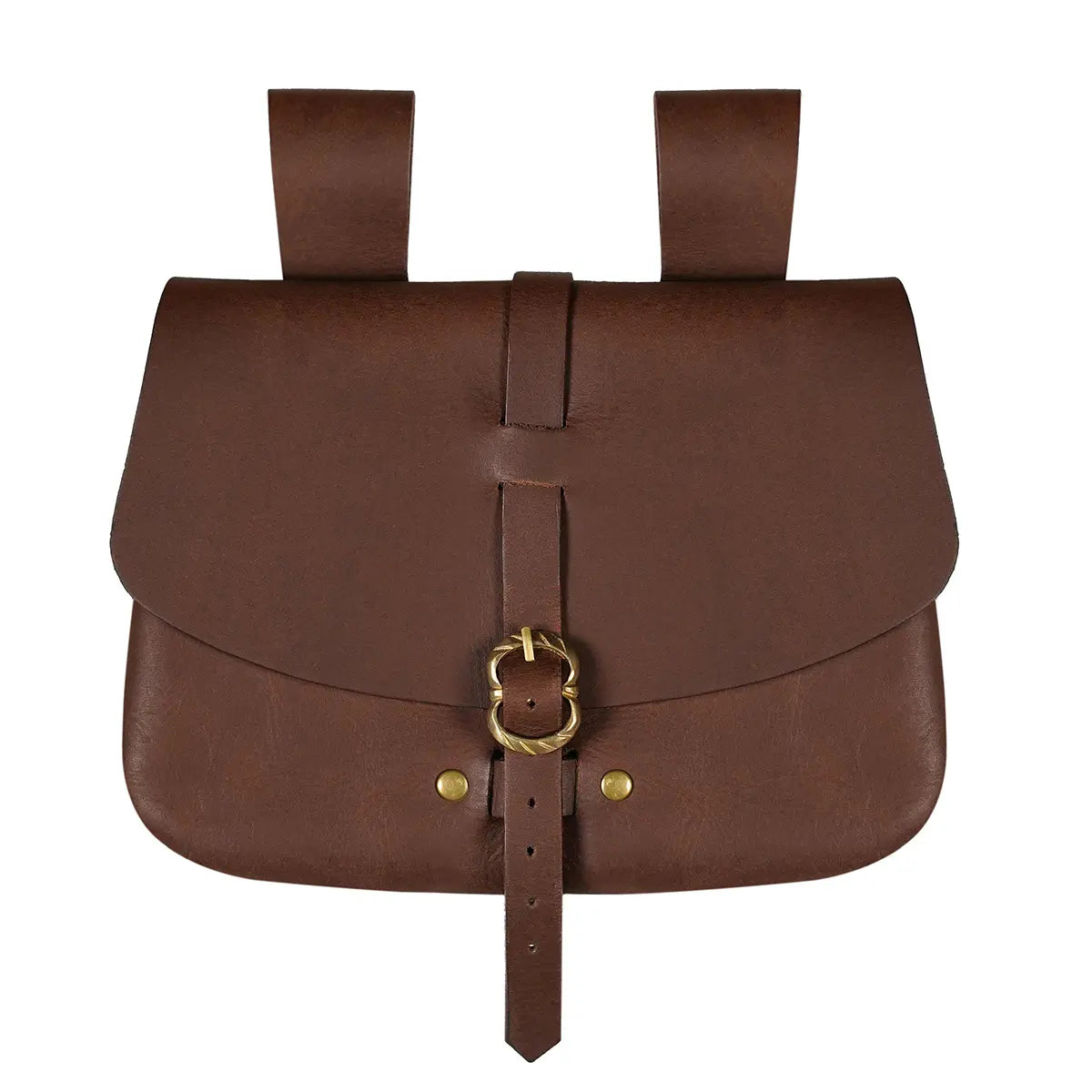 Bolsa medieval de cuero para cintura (LARP, disfraces) - Marrón - Standard