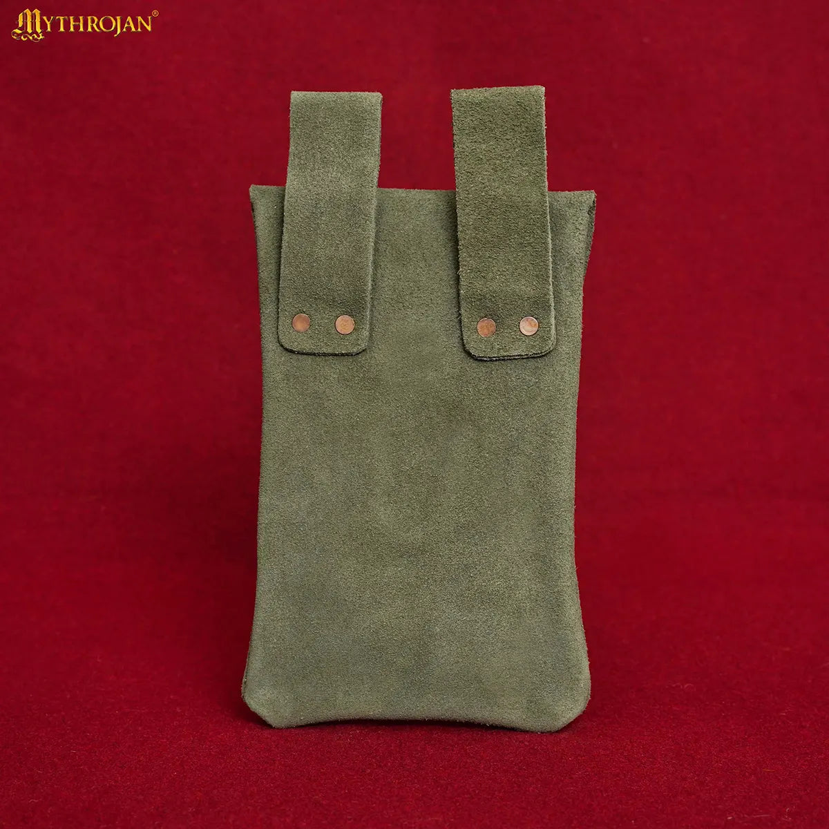 Bolsa de cinturón Mythrojan en piel serraje con botón antiguo - imagen 6
