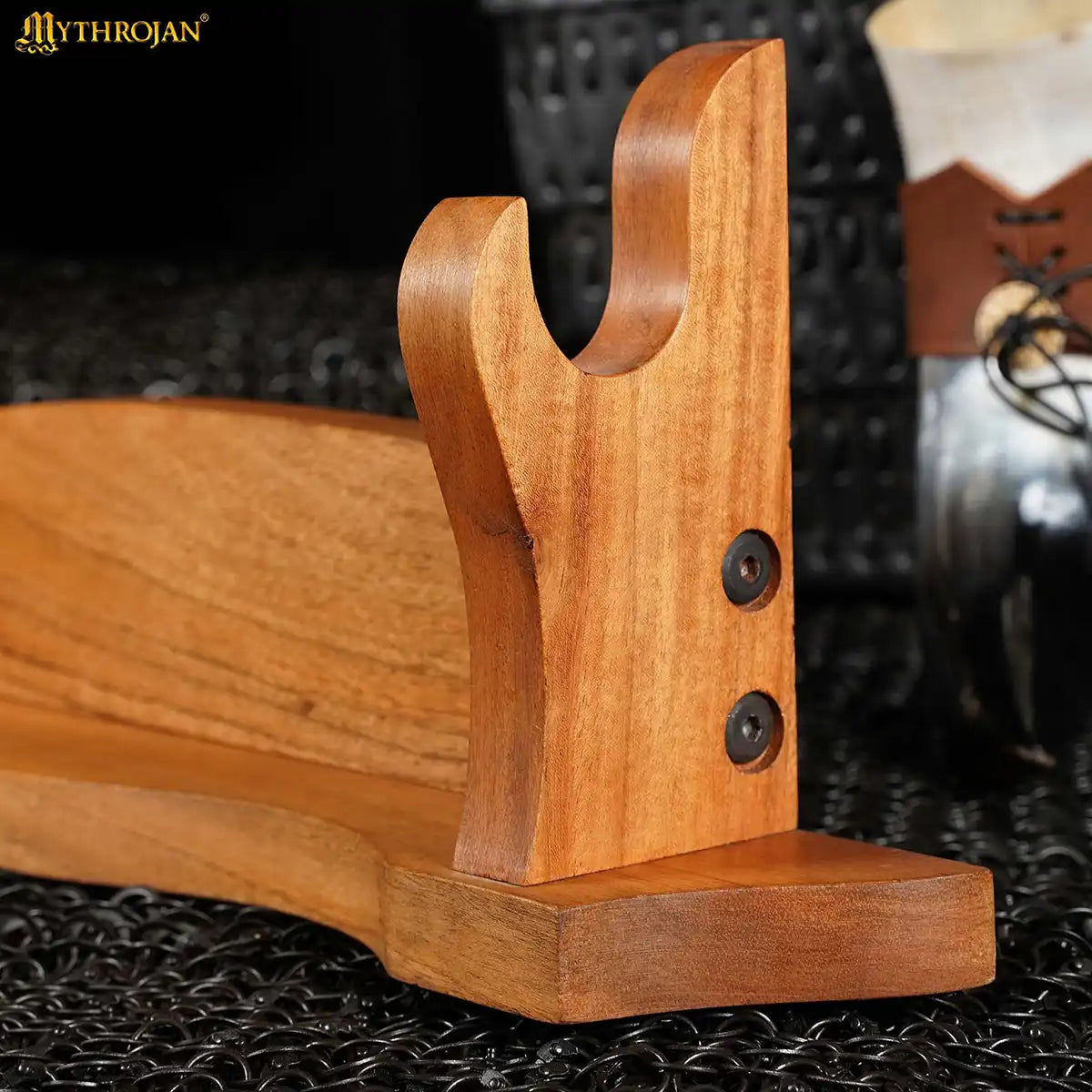 Soporte para espada de madera maciza (1 nivel) 16" x 3" x 7" - imagen 6