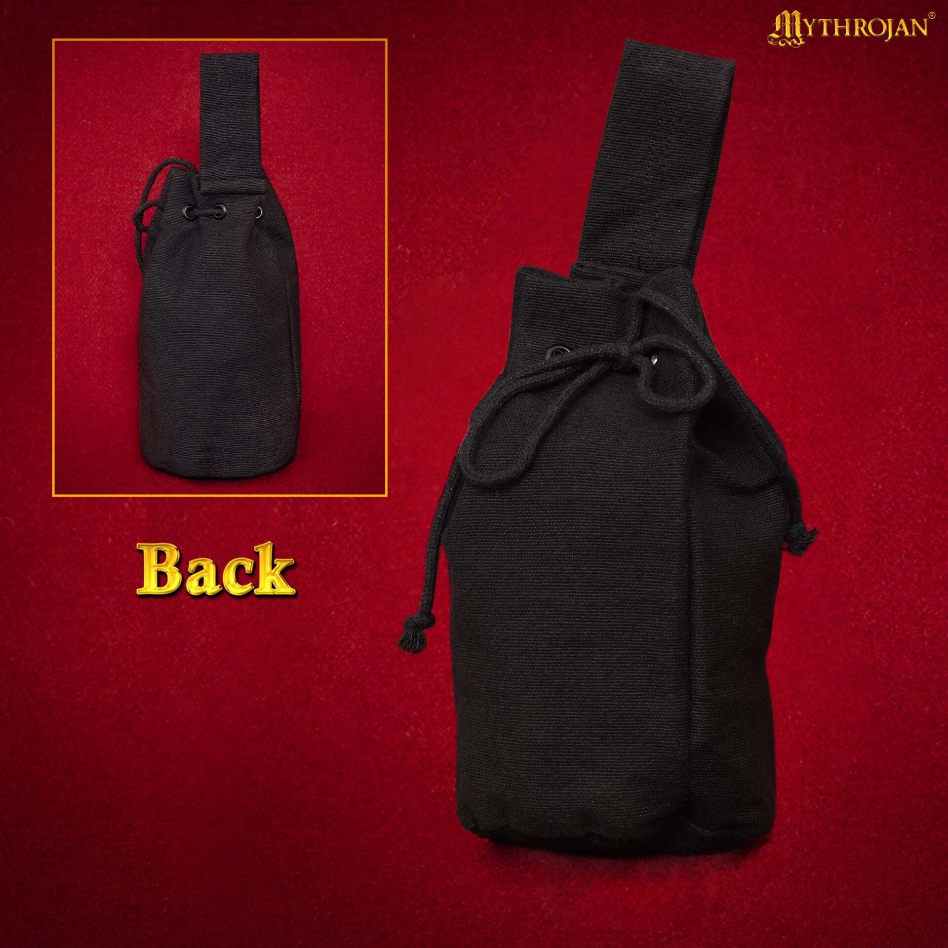 Bolsa de cinturón medieval con cordón (lona de algodón o 70% lana) - imagen 14