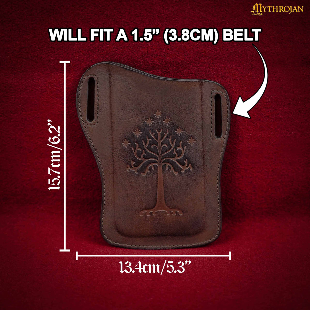 Funda de cuero 'Tree of Gondor / Numenor' — marrón - imagen 4