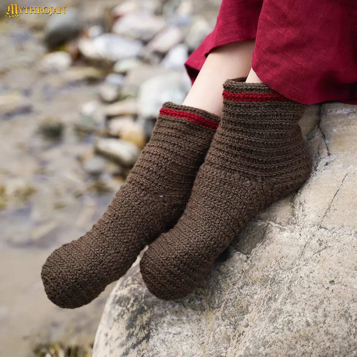 Calcetines naalbinding 100% lana - Estilo vikingo - imagen 3