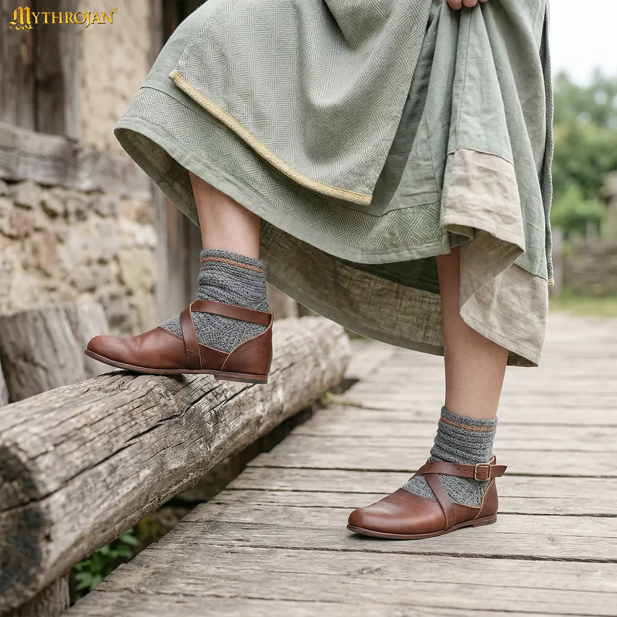 Calcetines naalbinding 100% lana - Estilo vikingo - imagen 10