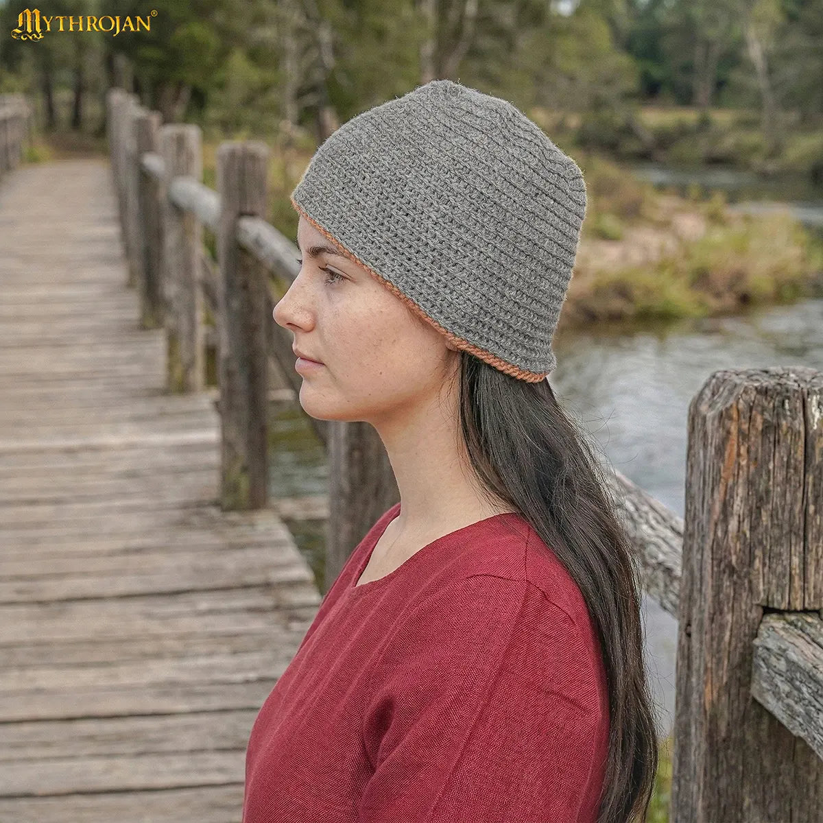 Gorro Naalbinding de lana 100% — estilo vikingo - imagen 16
