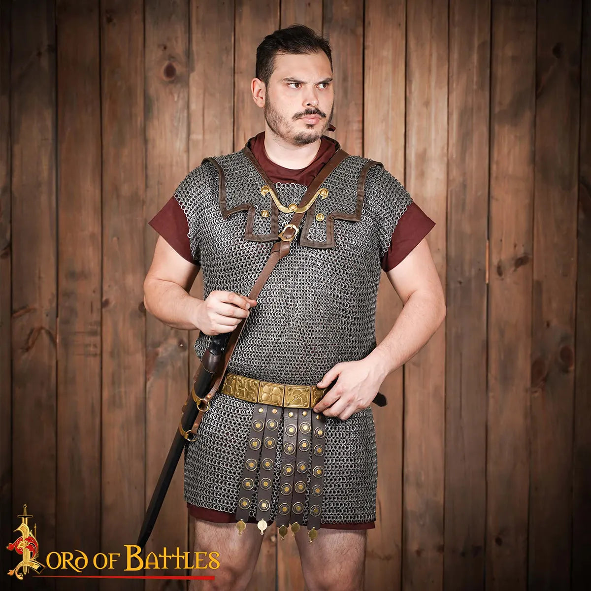 Lorica Hamata — Cota de malla romana, anillas 9 mm en acero inoxidable - imagen 8