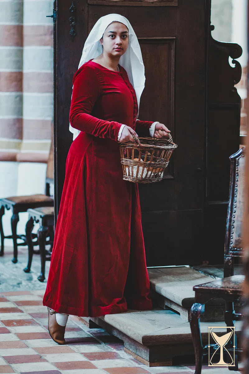 Imagen única de: Vestido Medieval de Terciopelo Cotehardie Colette
