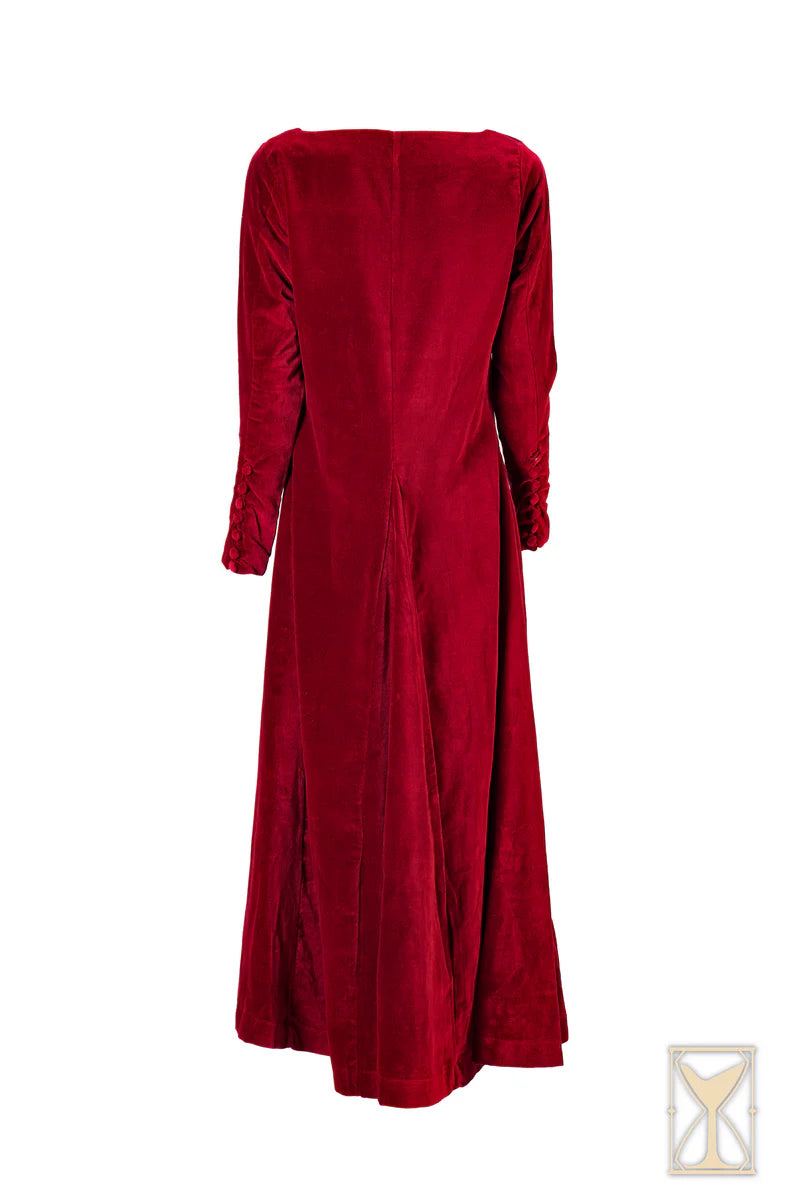 Imagen única de: Vestido Medieval de Terciopelo Cotehardie Colette
